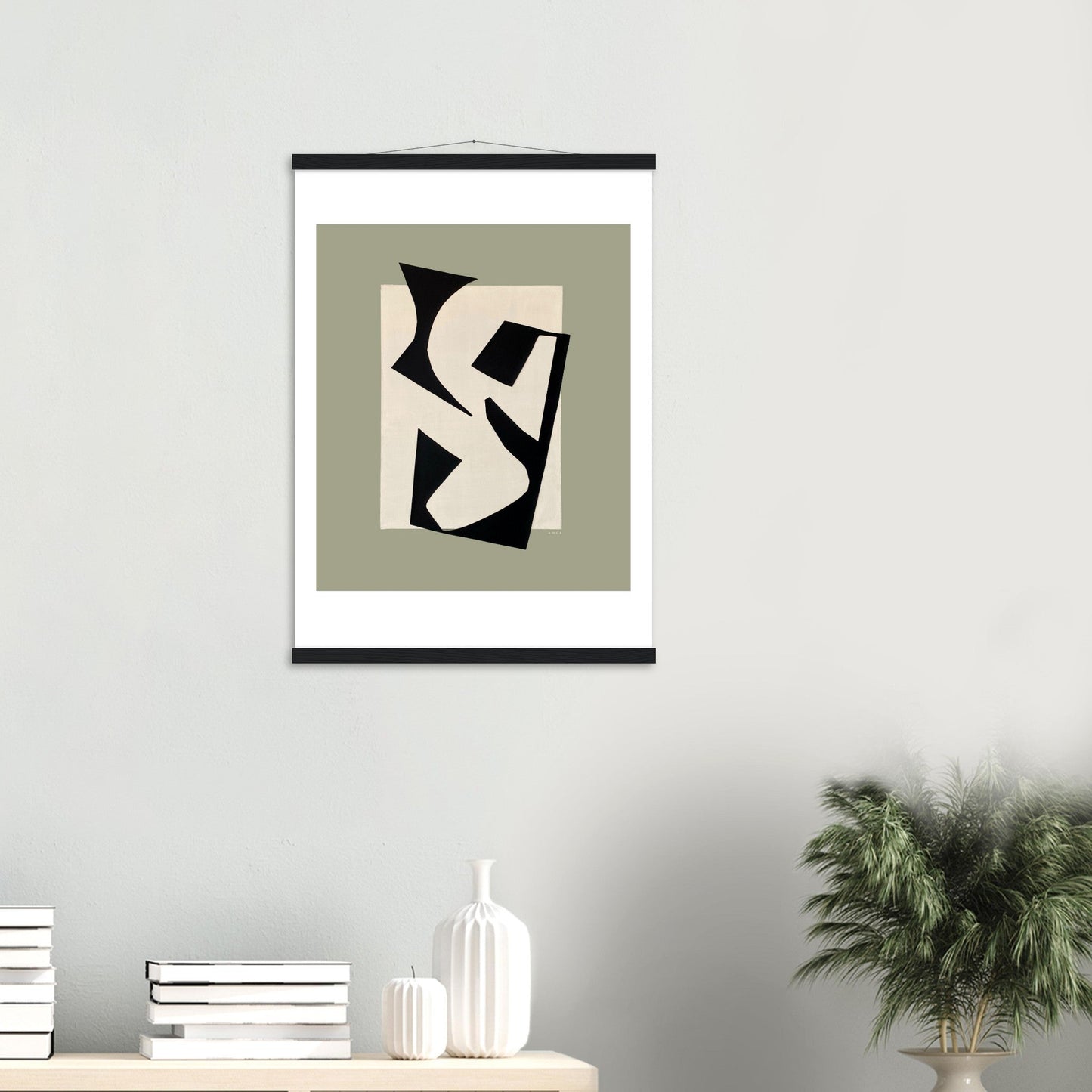Coastlines & Calanques: Abstract Landscape Art Print, Poster with Hanger - Creations Awol