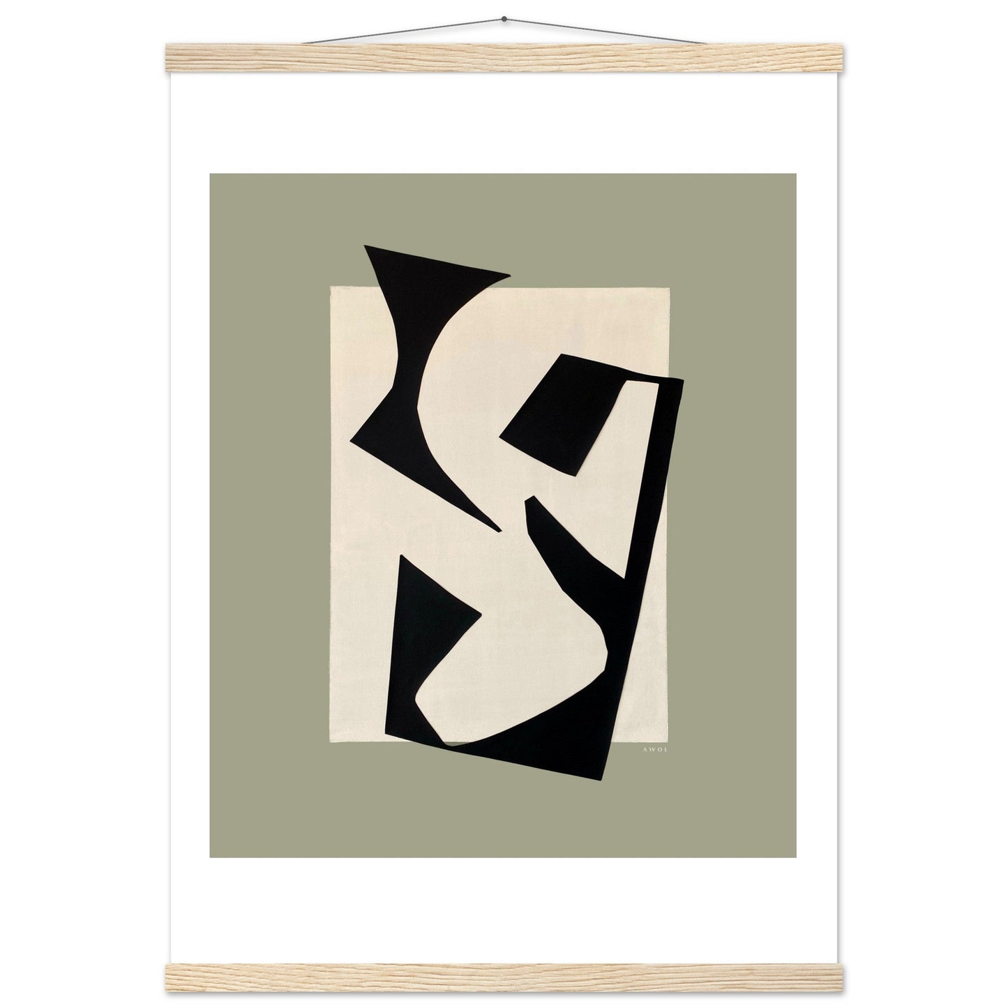 Coastlines & Calanques: Abstract Landscape Art Print, Poster with Hanger - Creations Awol