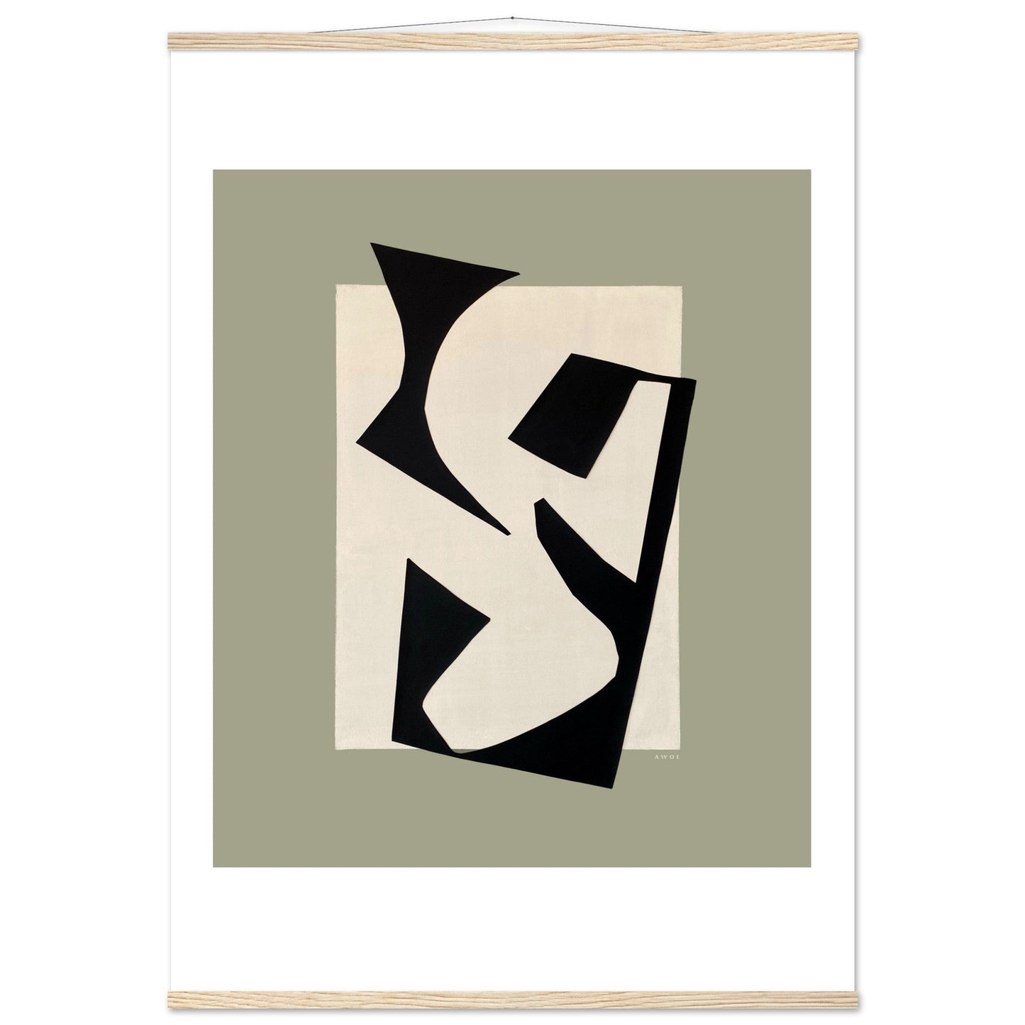 Coastlines & Calanques: Abstract Landscape Art Print, Poster with Hanger - Creations Awol