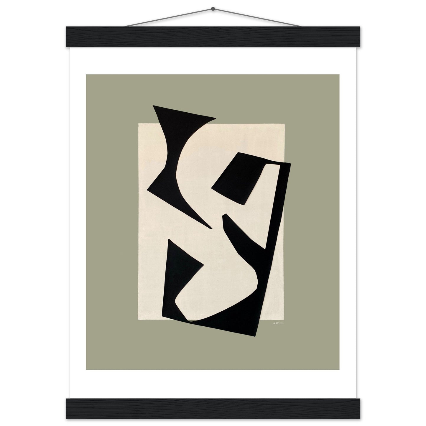 Coastlines & Calanques: Abstract Landscape Art Print, Poster with Hanger - Creations Awol