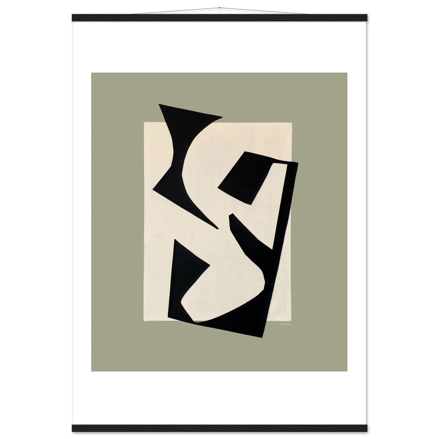 Coastlines & Calanques: Abstract Landscape Art Print, Poster with Hanger - Creations Awol
