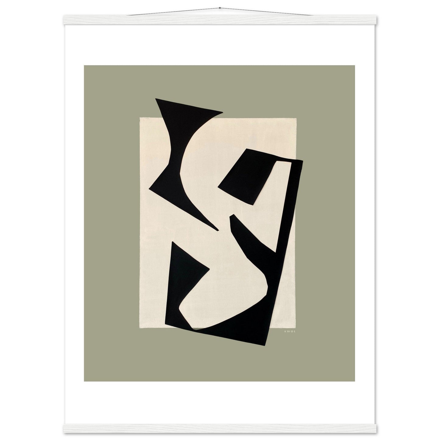 Coastlines & Calanques: Abstract Landscape Art Print, Poster with Hanger - Creations Awol