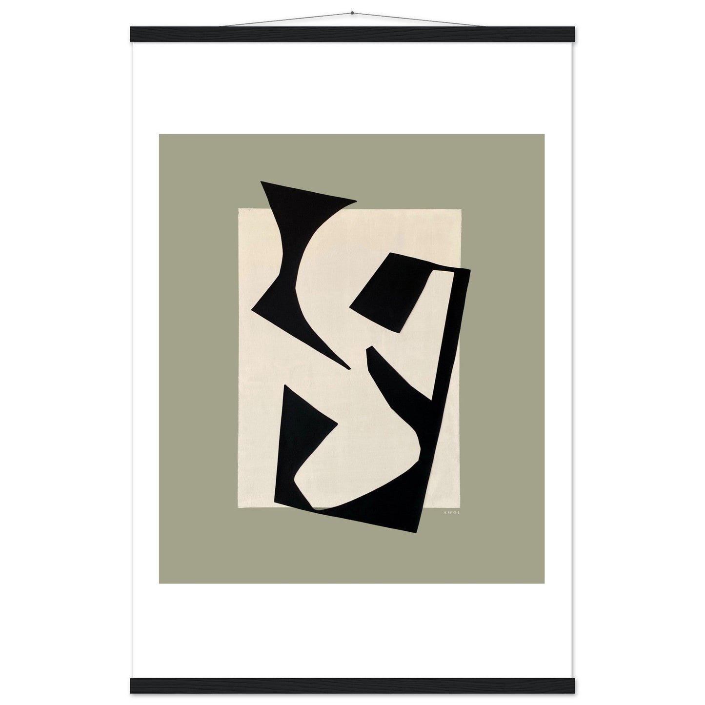 Coastlines & Calanques: Abstract Landscape Art Print, Poster with Hanger - Creations Awol