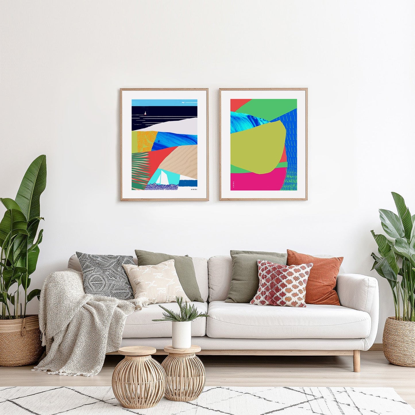 Colourful Bali, Thailand And Vietnam Abstract Landscapes: Canvas Print - Creations Awol