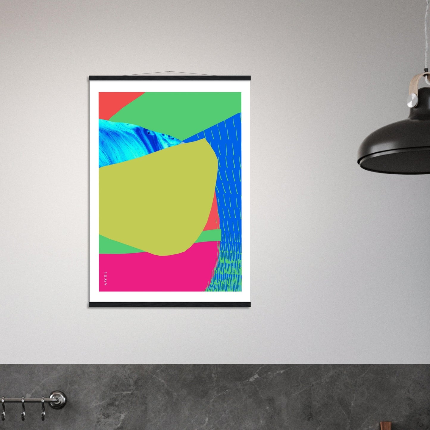 Colourful Bali, Thailand And Vietnam Abstract Landscapes: Poster With Hanger - Creations Awol