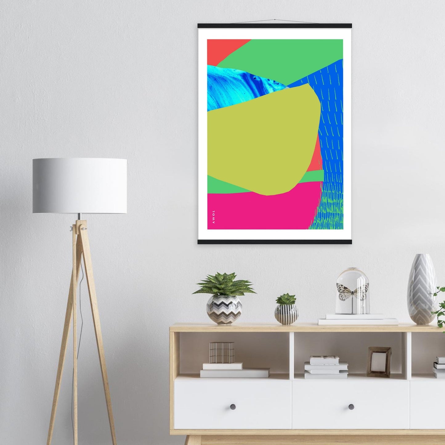 Colourful Bali, Thailand And Vietnam Abstract Landscapes: Poster With Hanger - Creations Awol