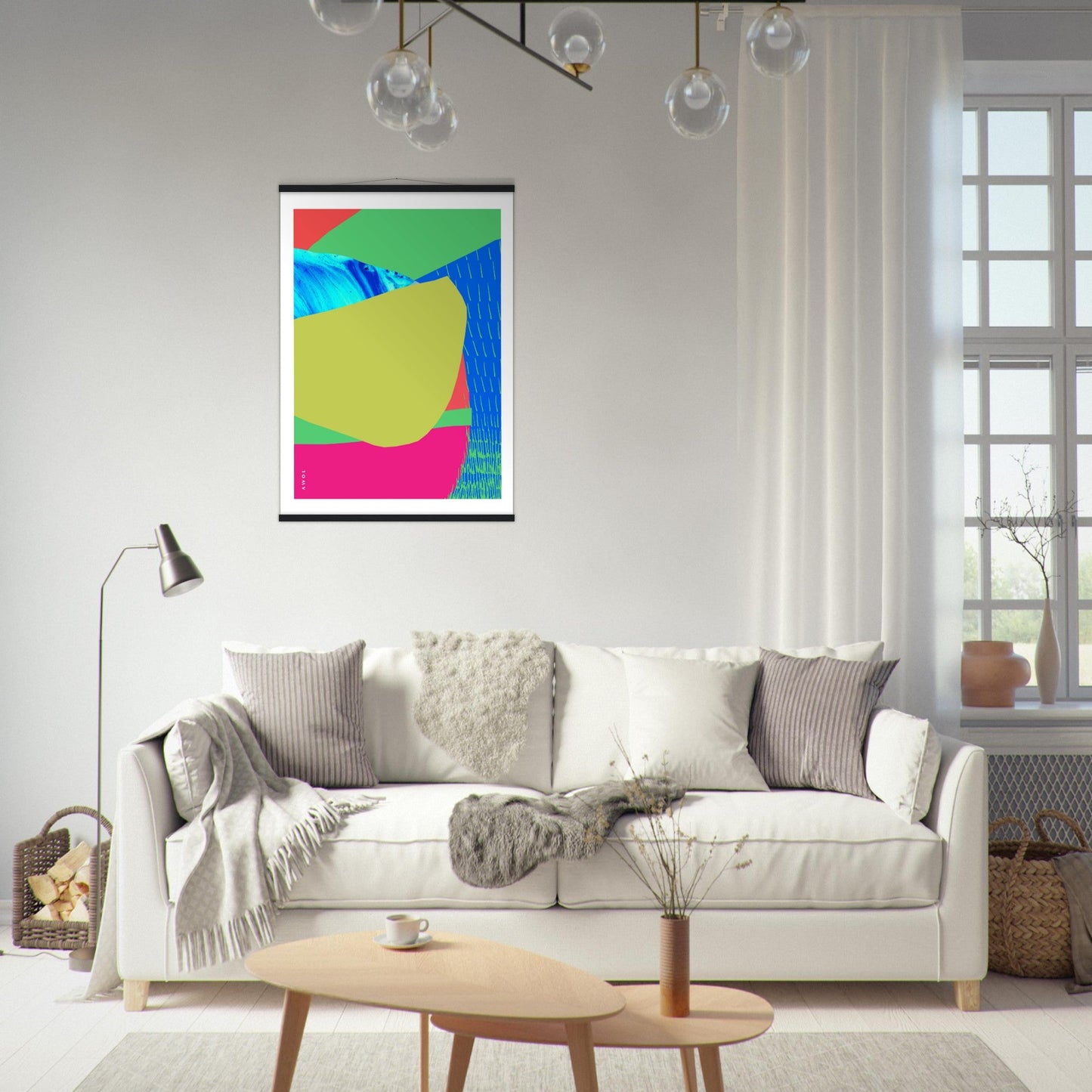 Colourful Bali, Thailand And Vietnam Abstract Landscapes: Poster With Hanger - Creations Awol