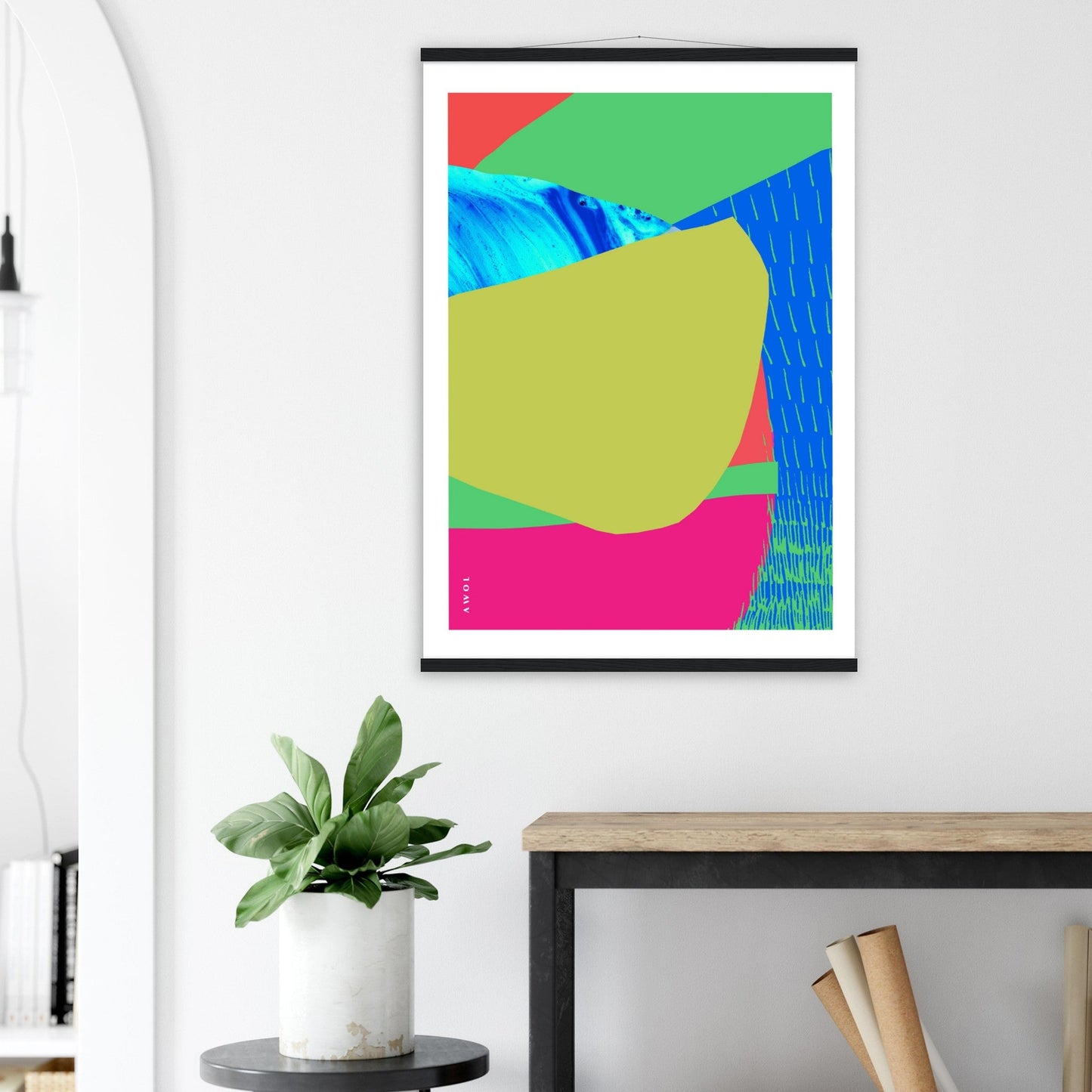 Colourful Bali, Thailand And Vietnam Abstract Landscapes: Poster With Hanger - Creations Awol