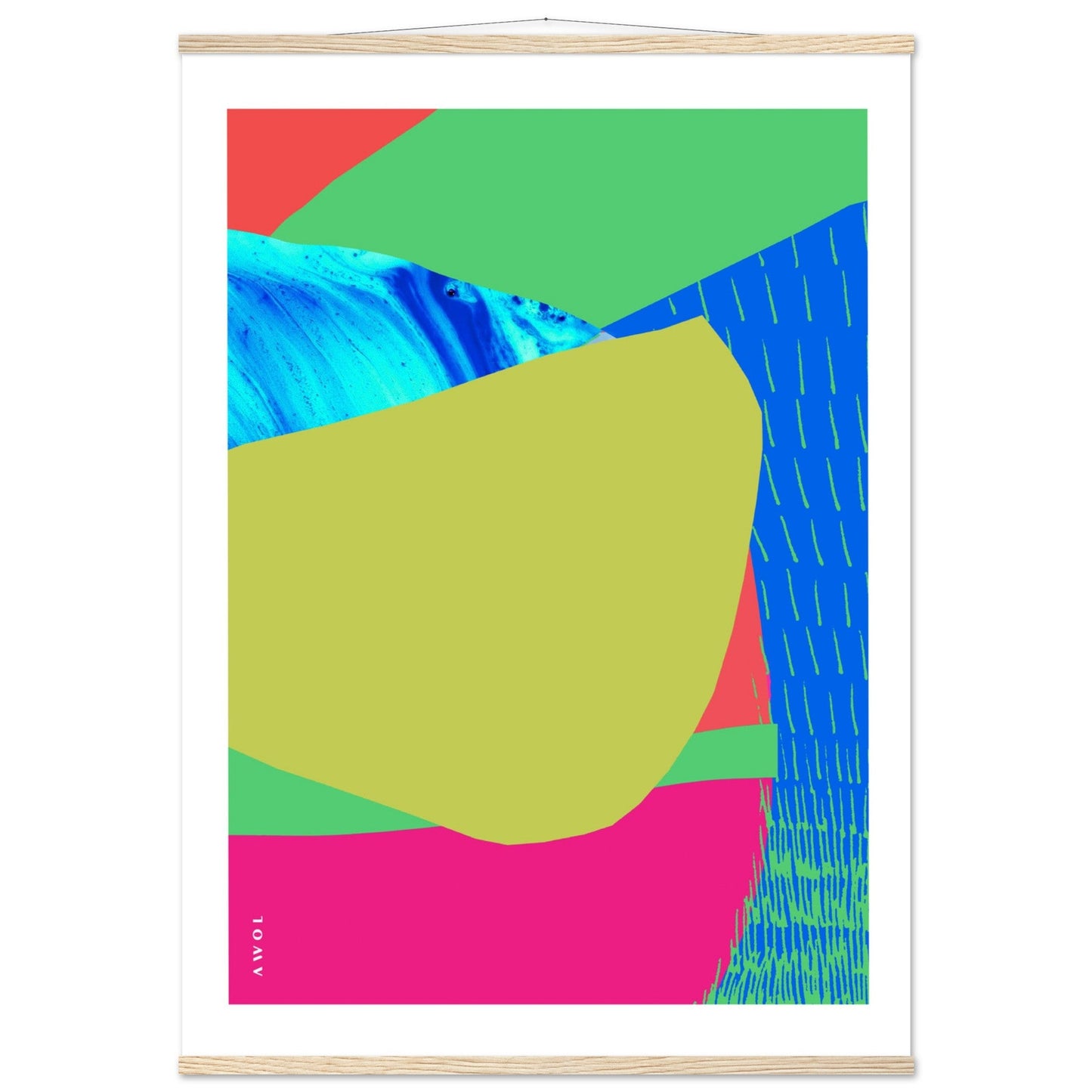 Colourful Bali, Thailand And Vietnam Abstract Landscapes: Poster With Hanger - Creations Awol