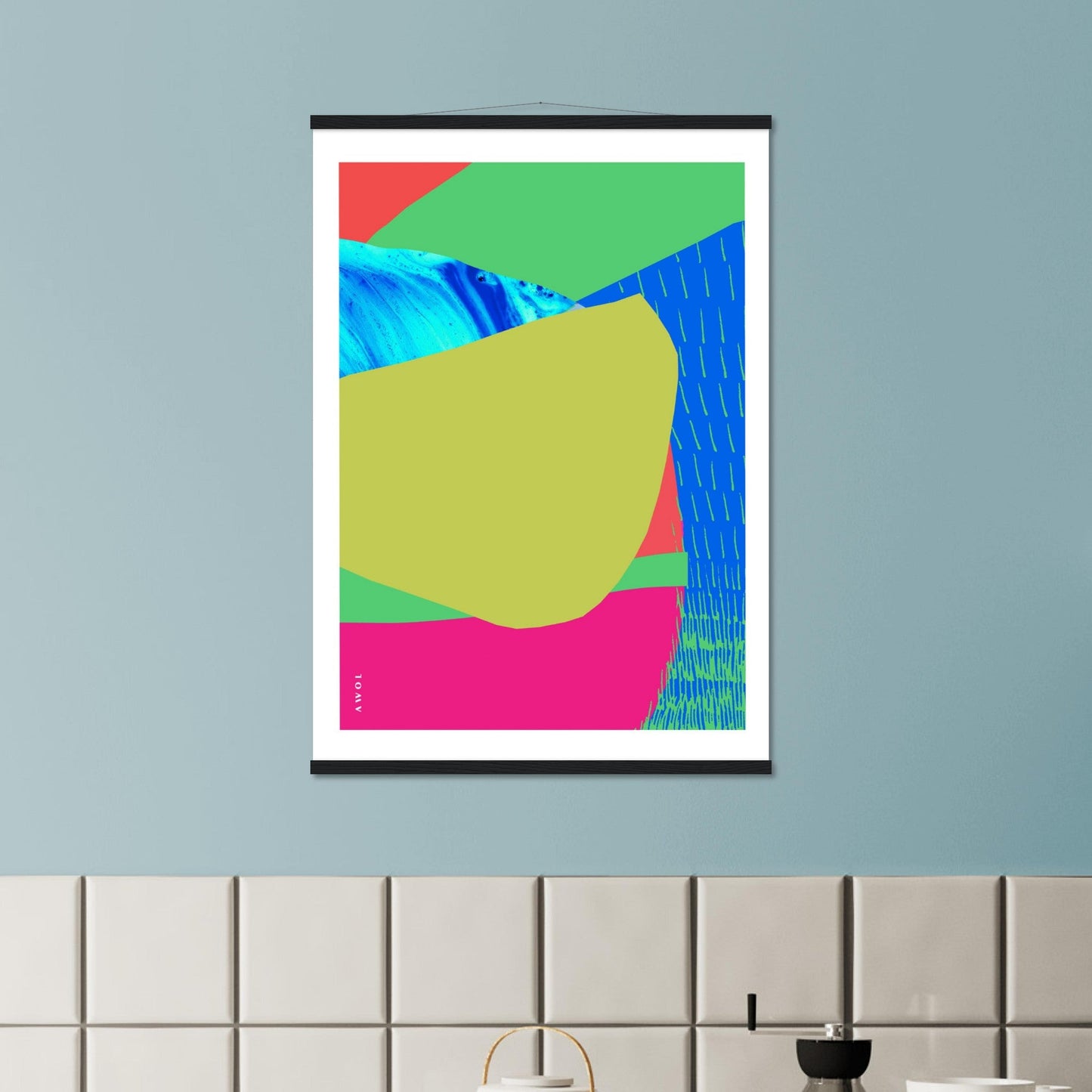Colourful Bali, Thailand And Vietnam Abstract Landscapes: Poster With Hanger - Creations Awol