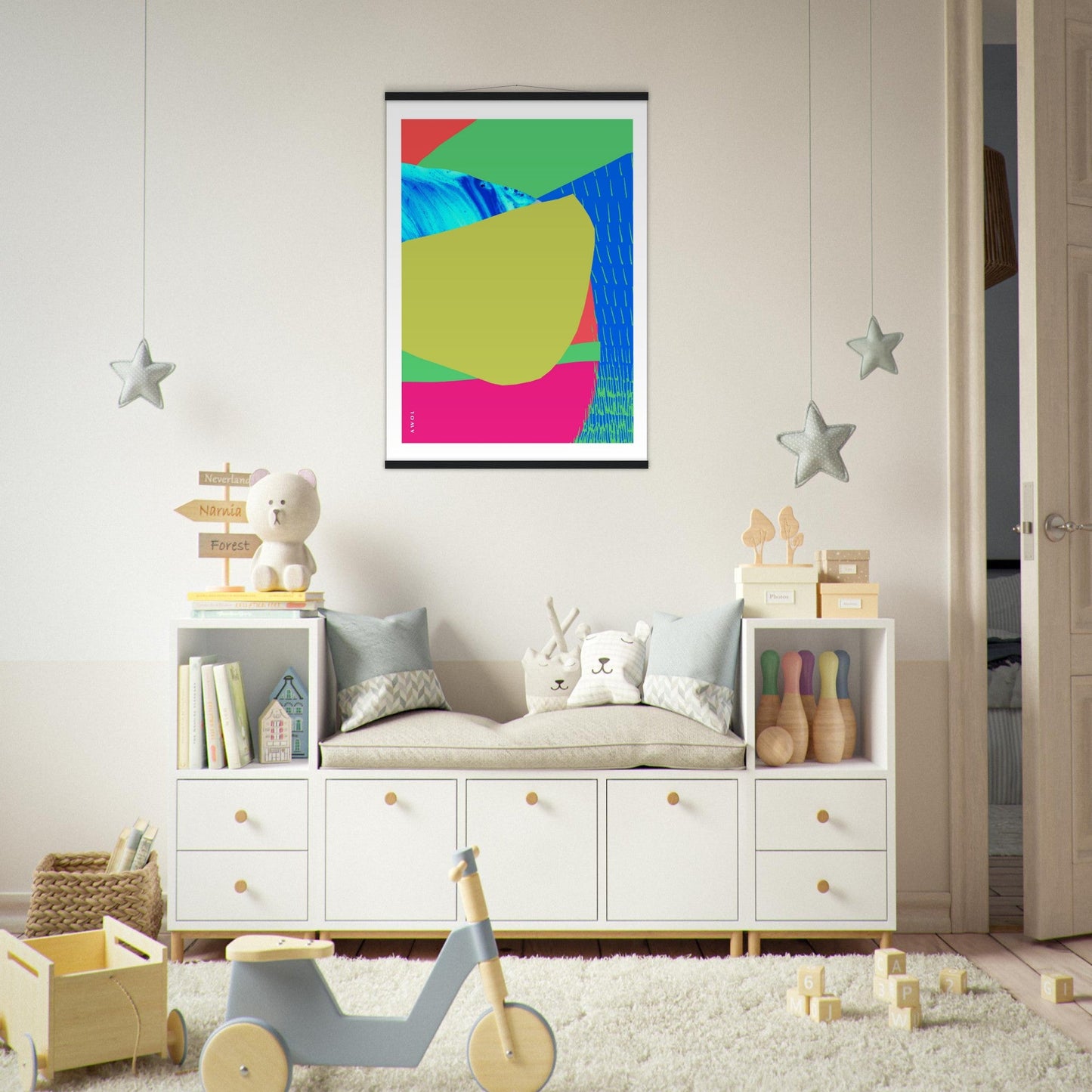 Colourful Bali, Thailand And Vietnam Abstract Landscapes: Poster With Hanger - Creations Awol