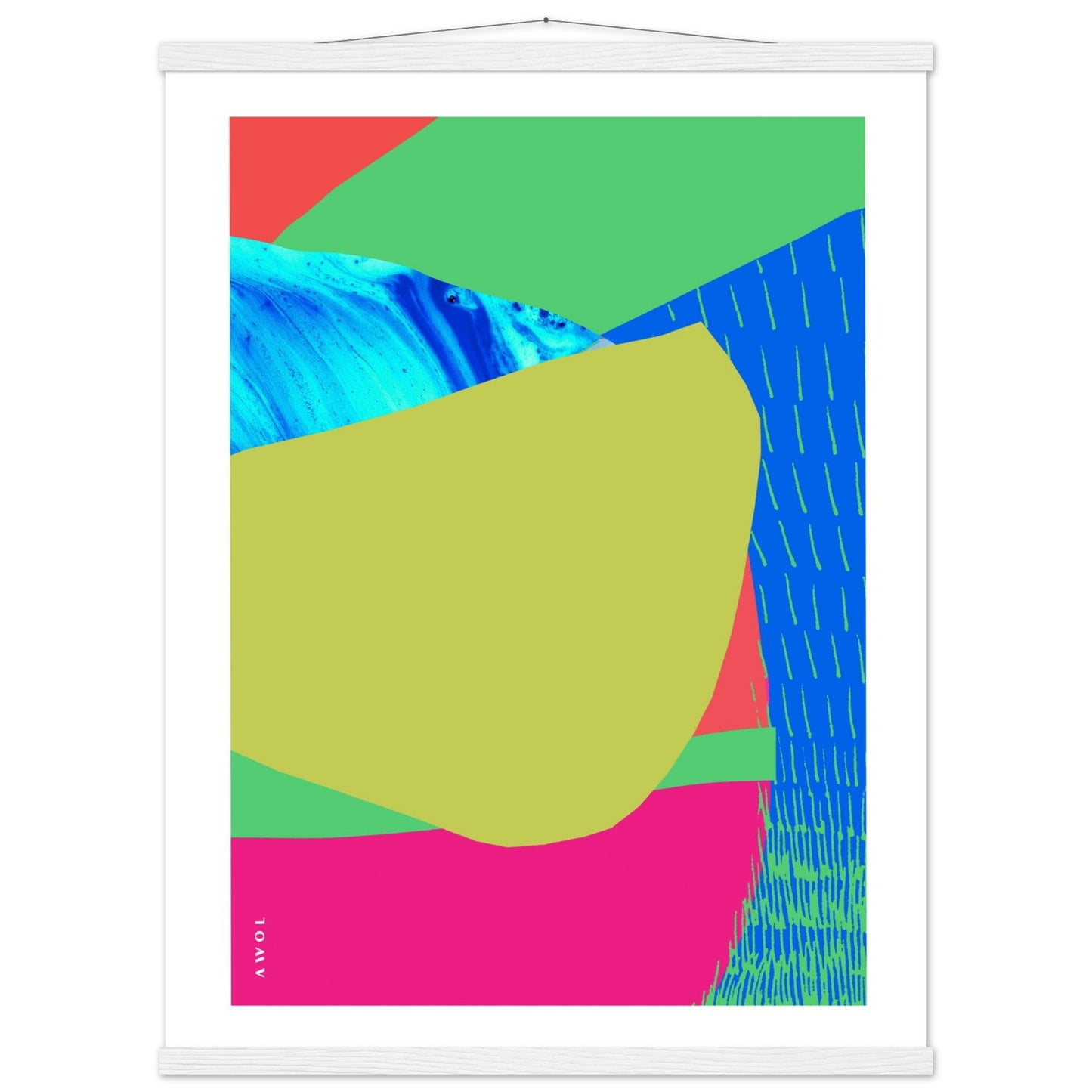 Colourful Bali, Thailand And Vietnam Abstract Landscapes: Poster With Hanger - Creations Awol