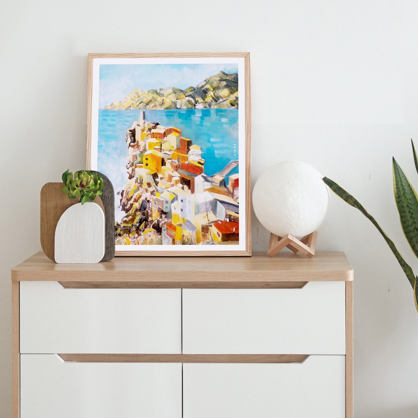 Italy Art Print: Colourful Seaside Towns, Mediterranean Poster Print