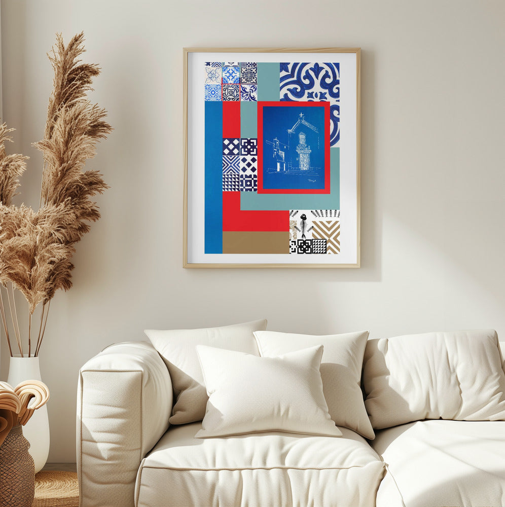Abstract Portugal Pattern Print: Fine Art Poster