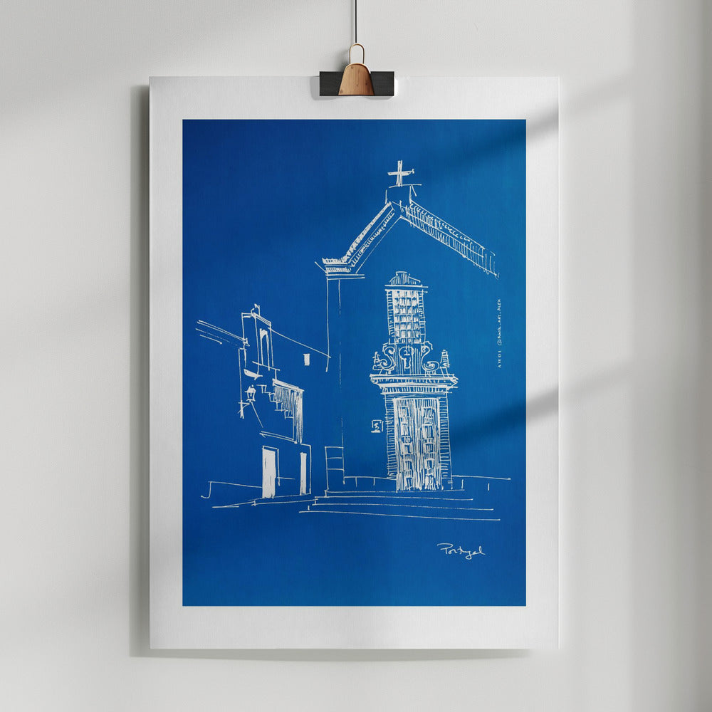 Small Portugese Town By The Sea: Fine Art Poster