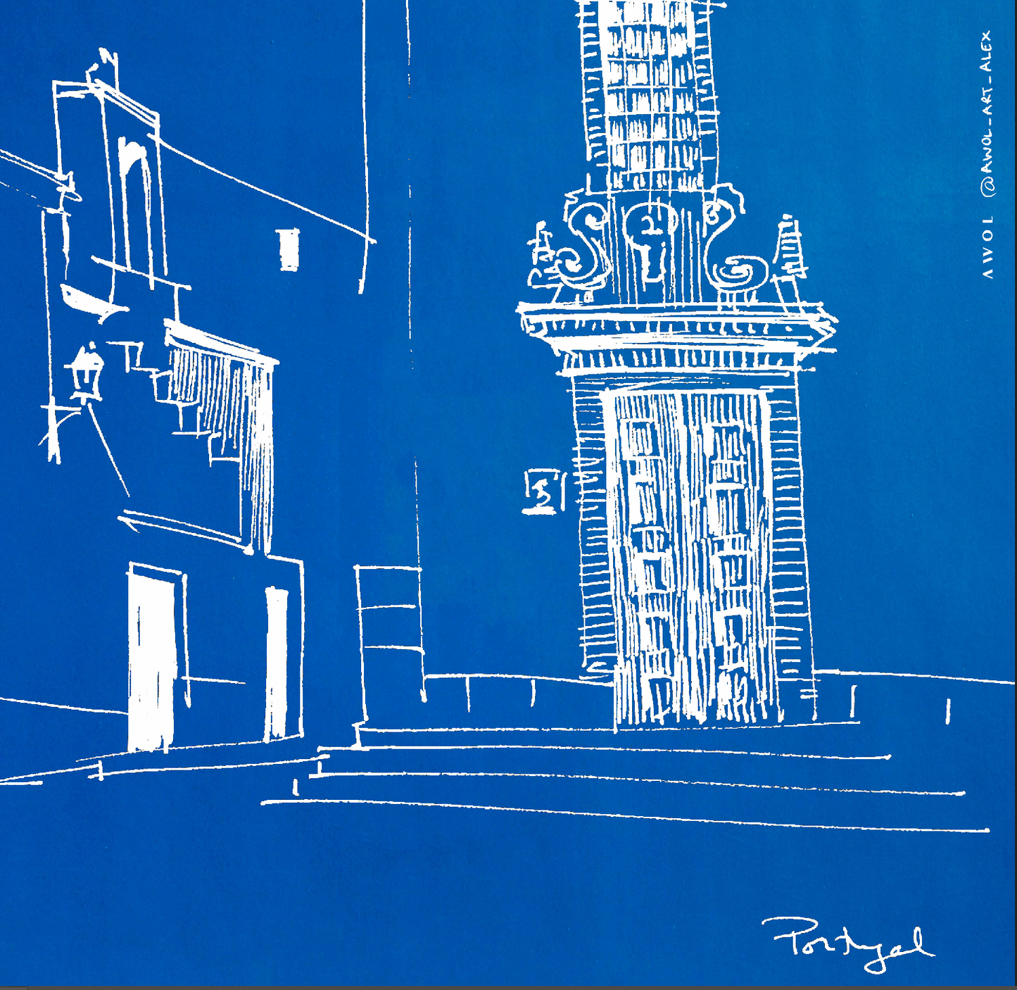 Small Portugese Town By The Sea: Fine Art Poster