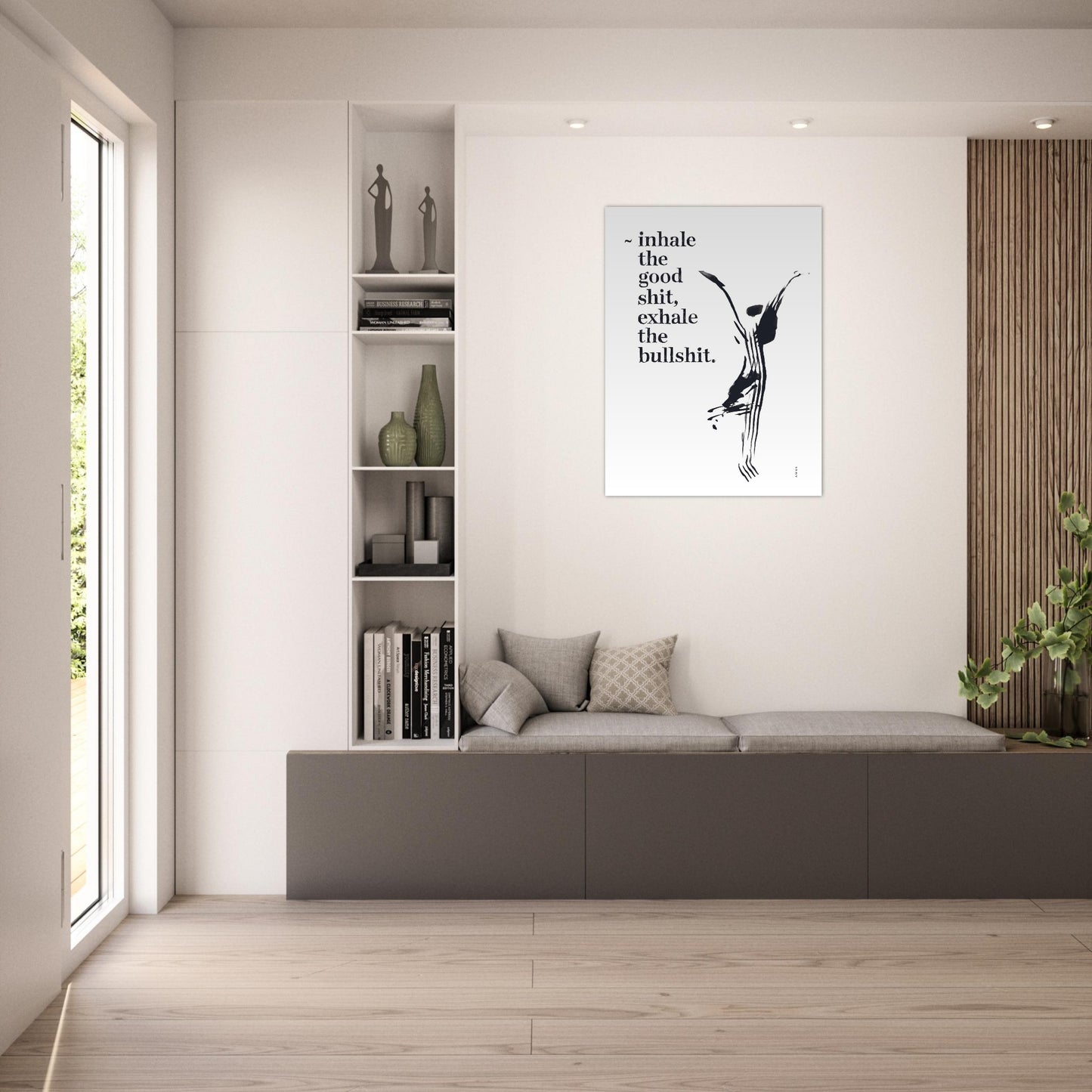 Inhale the Good Shit, Exhale The Bullshit, Abstract Yoga Art : Poster Print