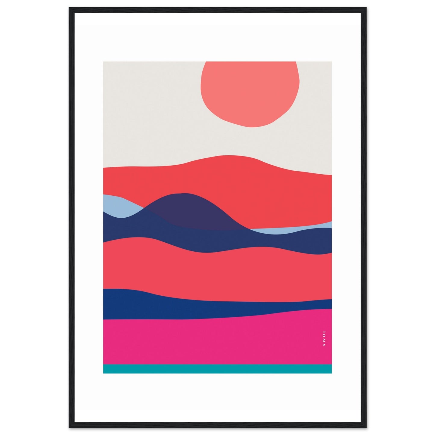 Minimalist Ocean Wall Art: Sunrises And Sunsets Framed Art Print