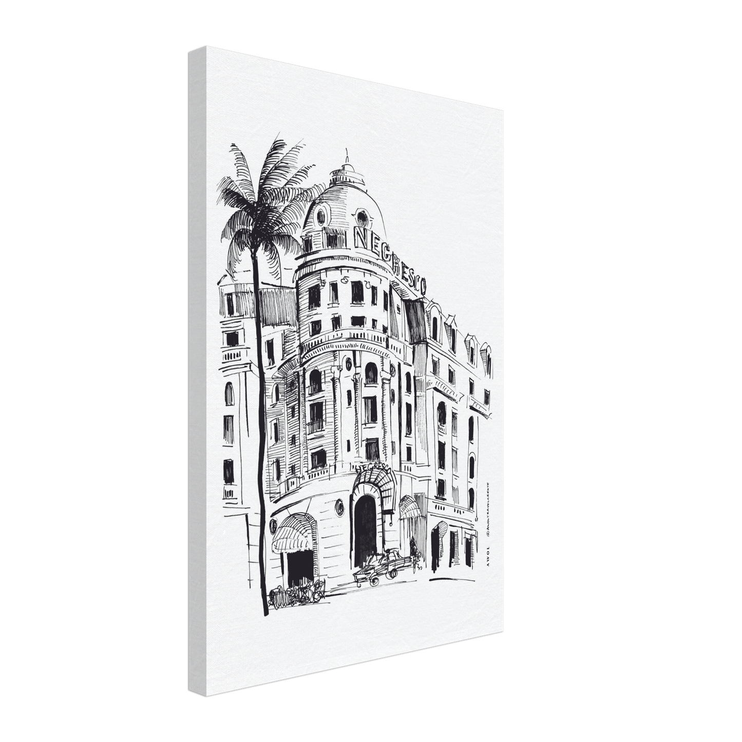 Elegant Architecture Of France, Art On Canvas Print