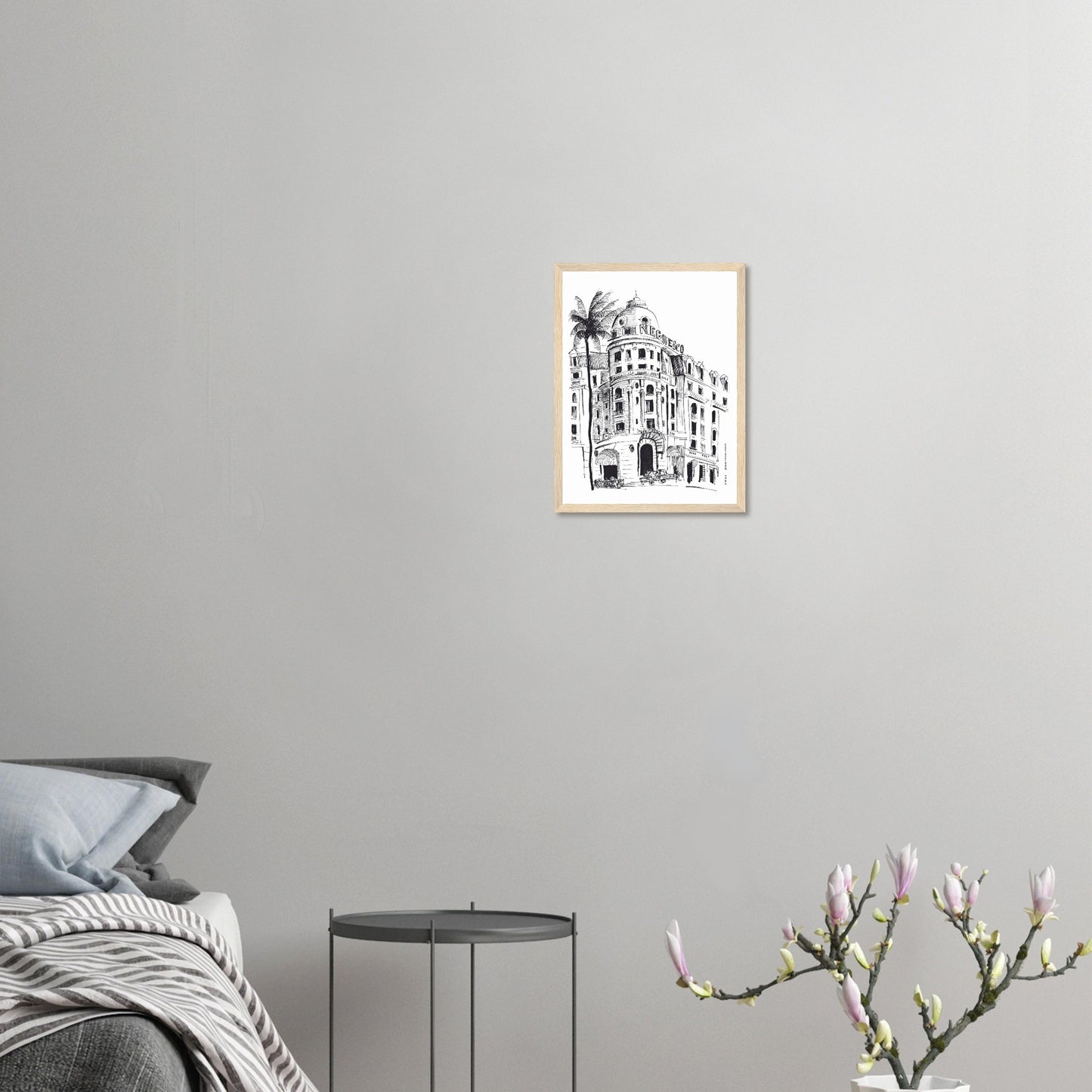 Palm Trees On The French Riviera: Côte d'Azur Framed Art Print