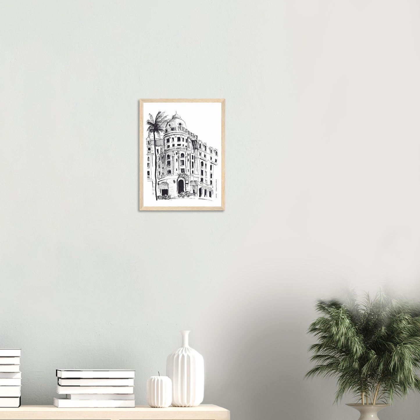 Palm Trees On The French Riviera: Côte d'Azur Framed Art Print