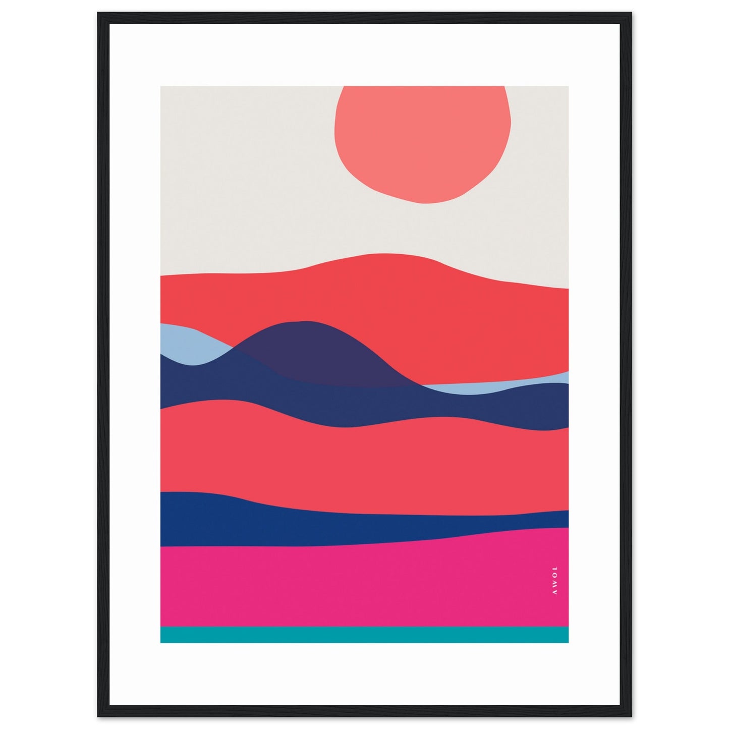 Minimalist Ocean Wall Art: Sunrises And Sunsets Framed Art Print