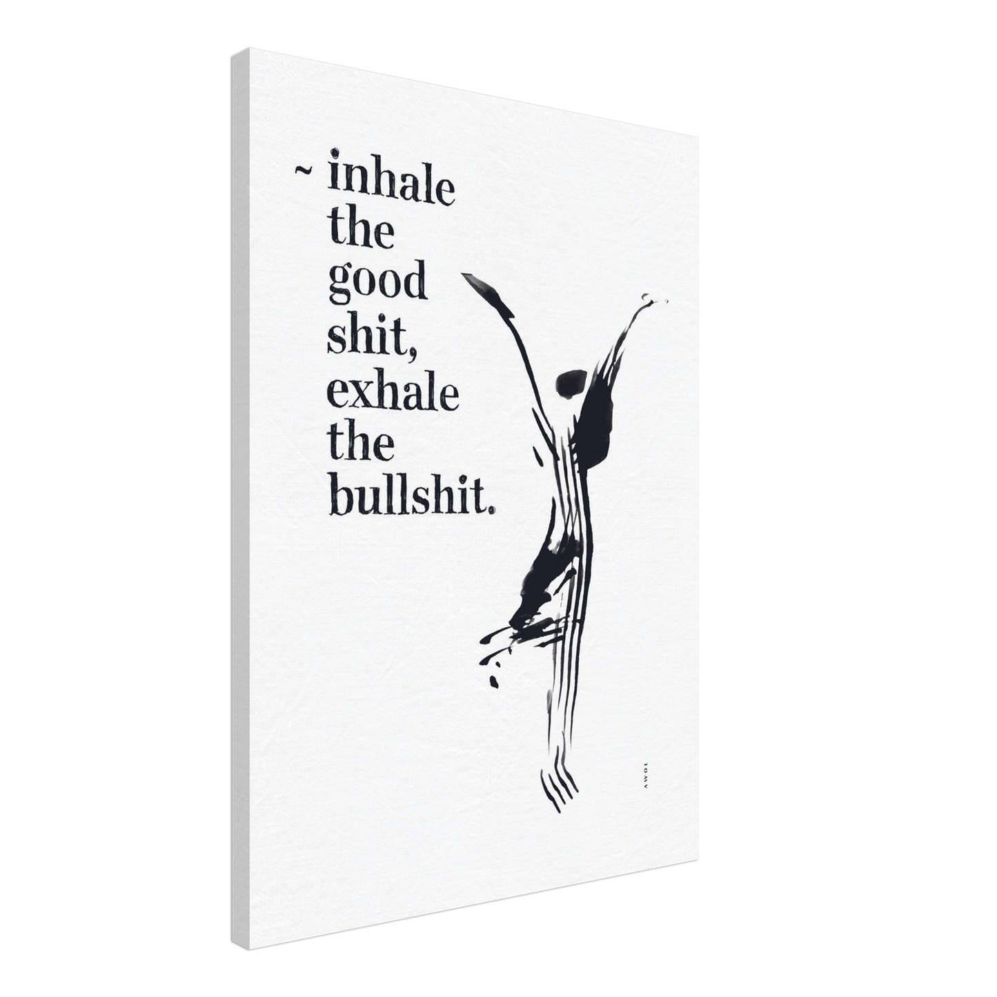 Modern Spiritual Wall Art With Quote And Yoga Pose: Art On Canvas Print