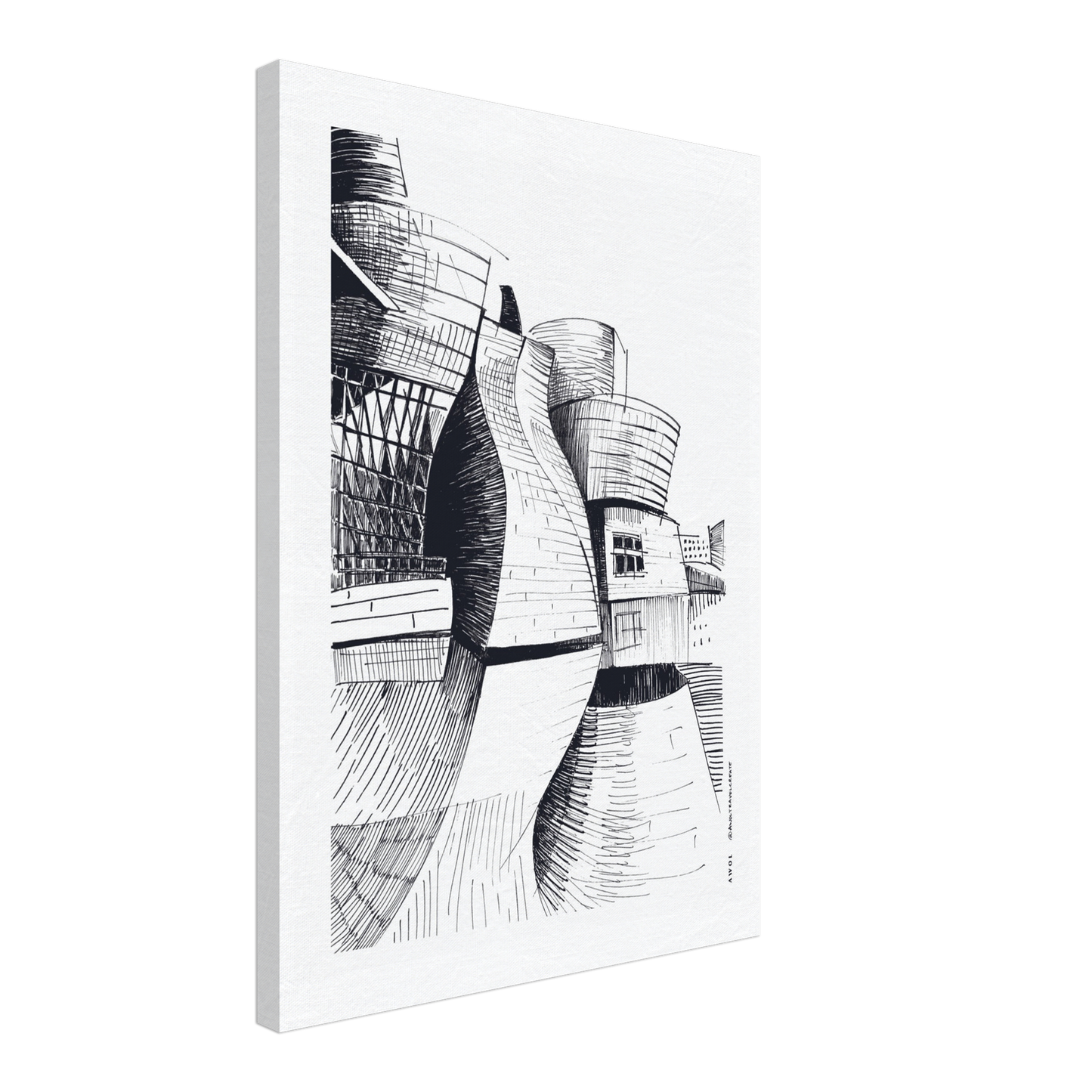 The Guggenheim Bilbao, Modern Architecture Wall Art: Canvas Print