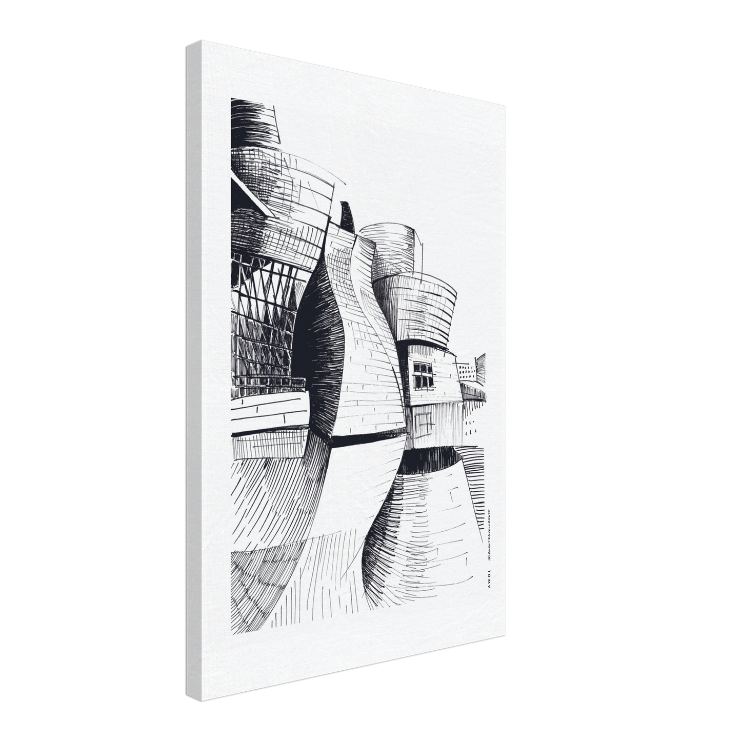 The Guggenheim Bilbao, Modern Architecture Wall Art: Canvas Print
