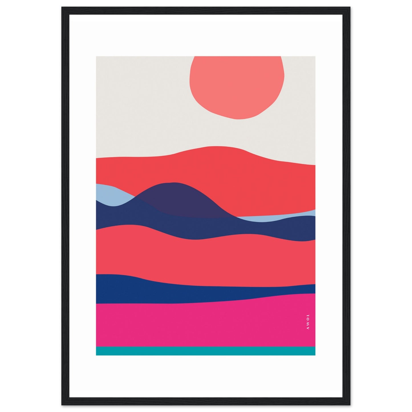 Minimalist Ocean Wall Art: Sunrises And Sunsets Framed Art Print