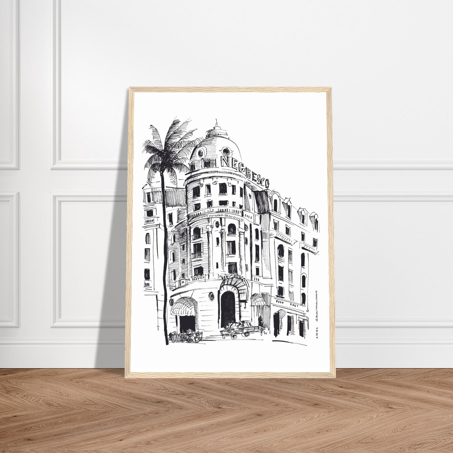Palm Trees On The French Riviera: Côte d'Azur Framed Art Print