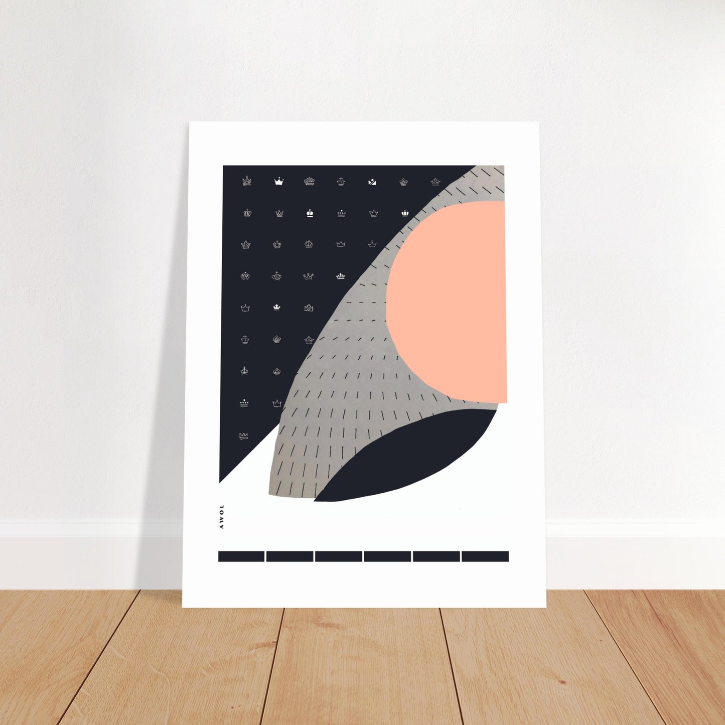 Minimalist Wall Art, Scandinavian Abstraction With Graphic Shapes: Poster Print
