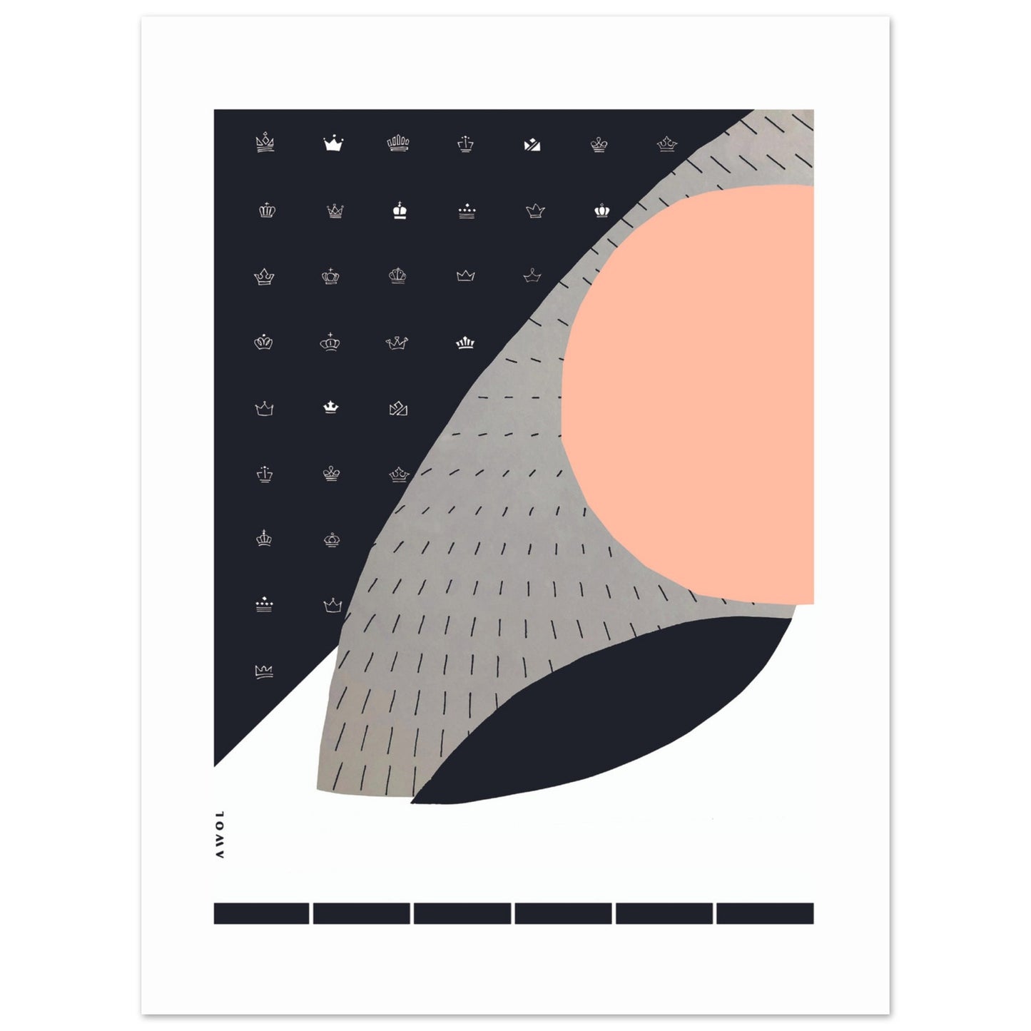Minimalist Wall Art, Scandinavian Abstraction With Graphic Shapes: Poster Print