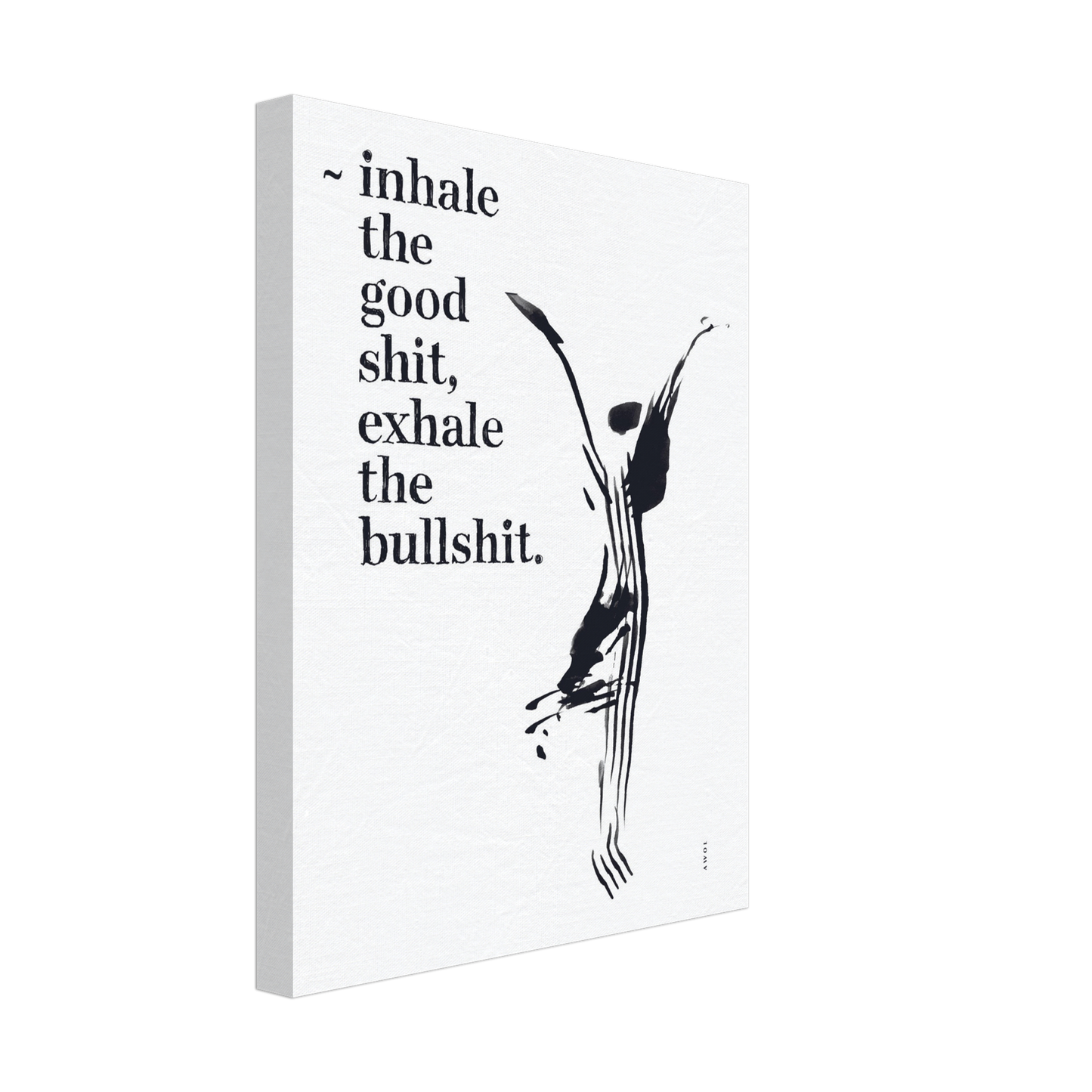 Modern Spiritual Wall Art With Quote And Yoga Pose: Art On Canvas Print