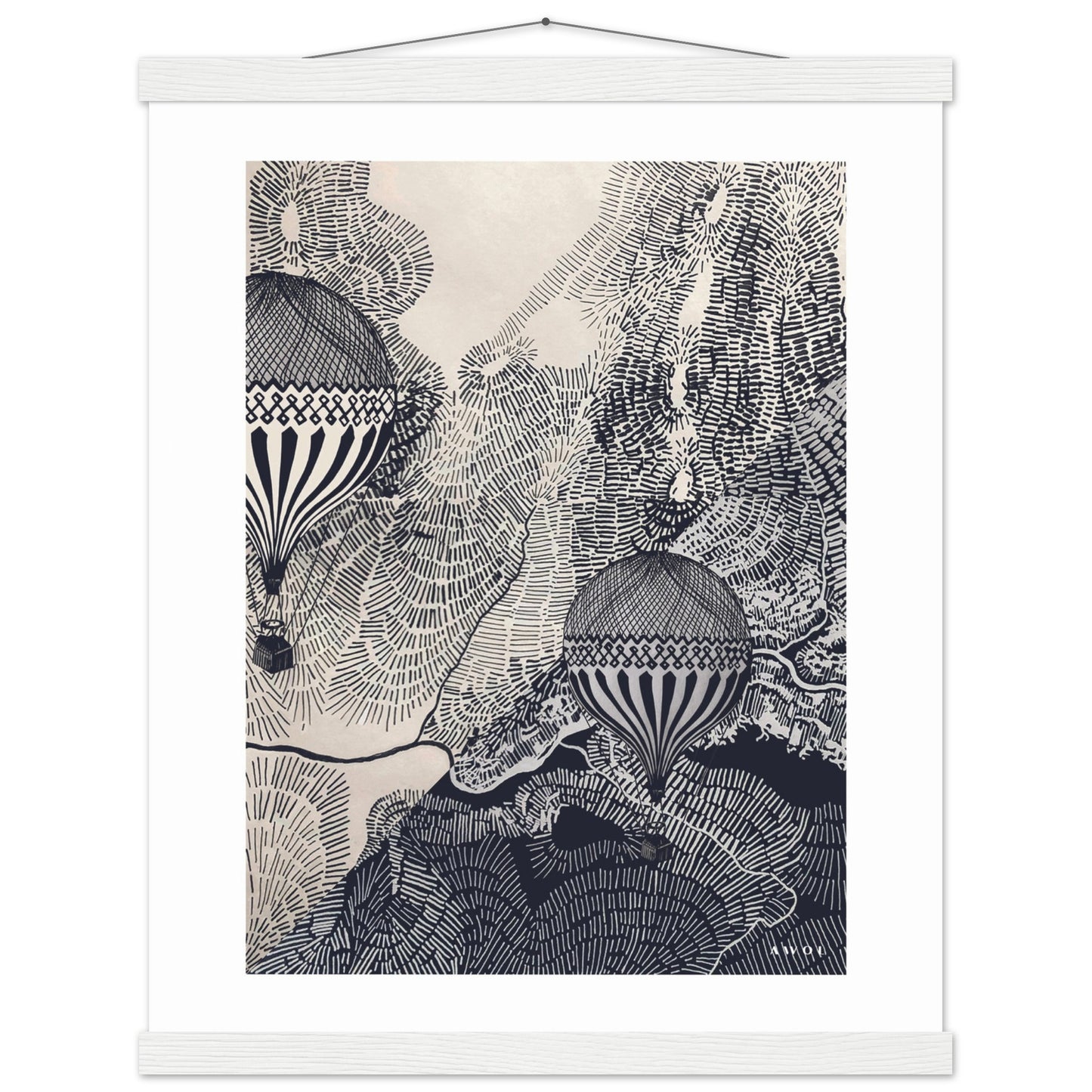 Dream Big Art Print: Vintage Travel In The Sky, Poster With Hanger