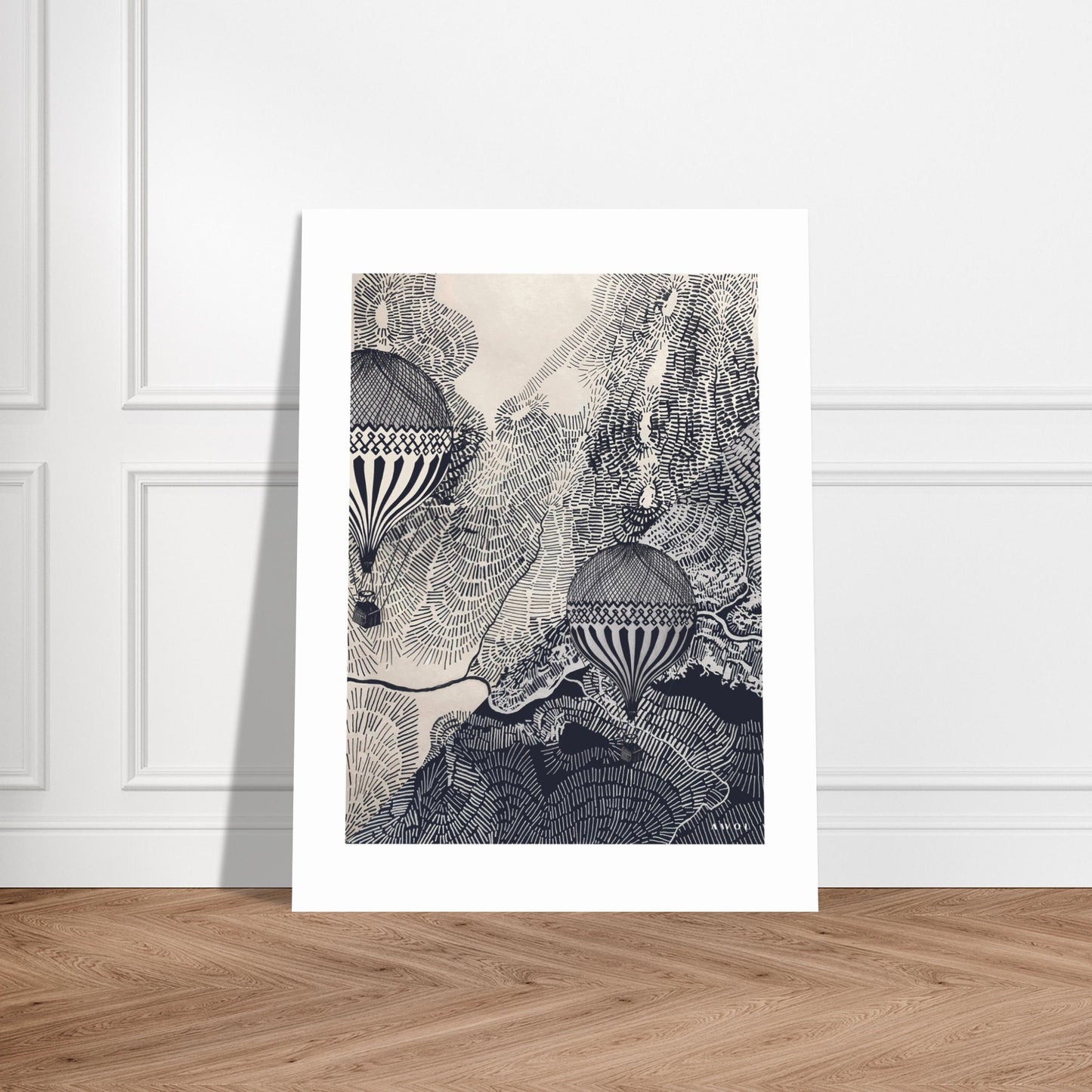 Dreaming Big: Vintage Balloon Adventures In The Sky, Aluminum Art Print
