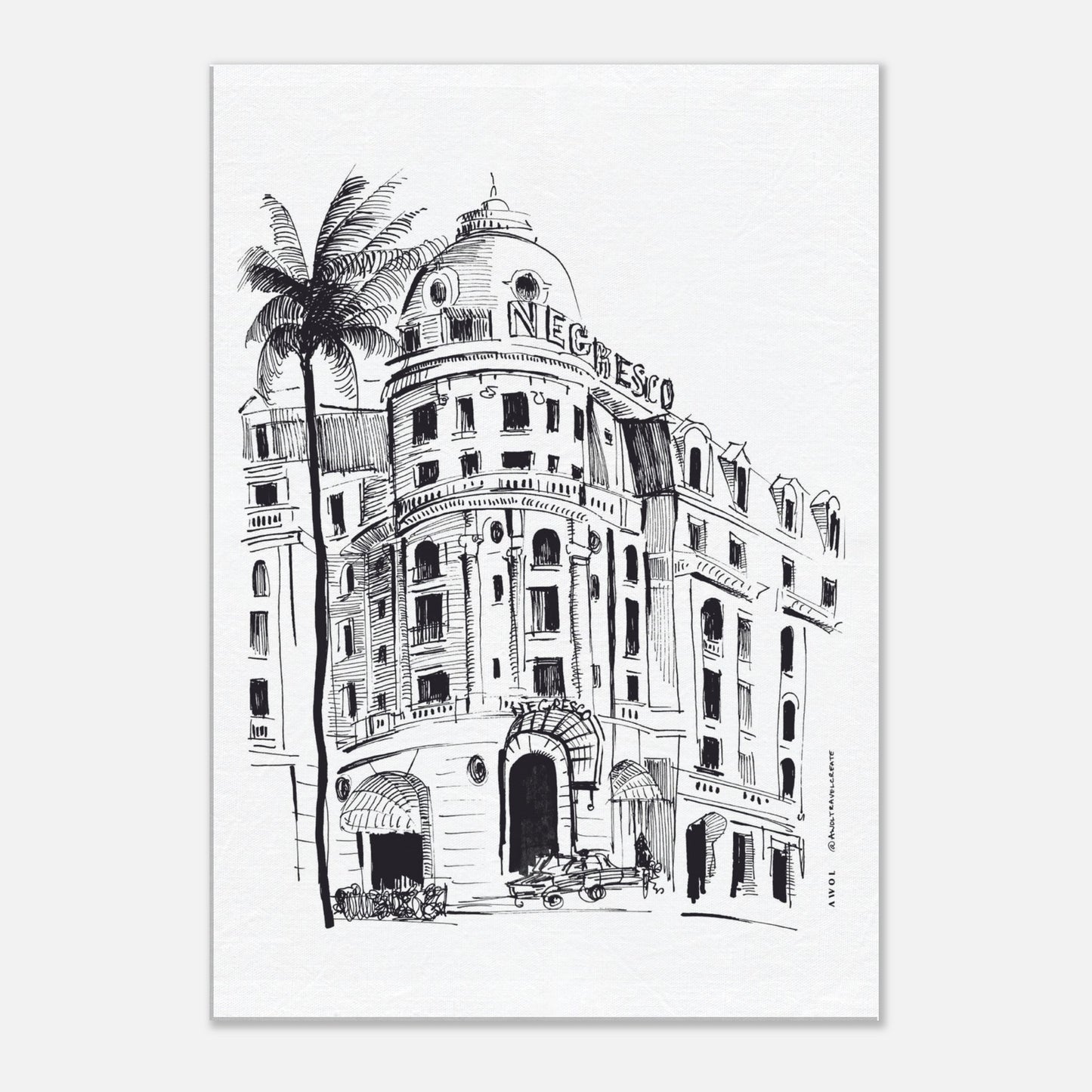 Elegant Architecture Of France, Art On Canvas Print