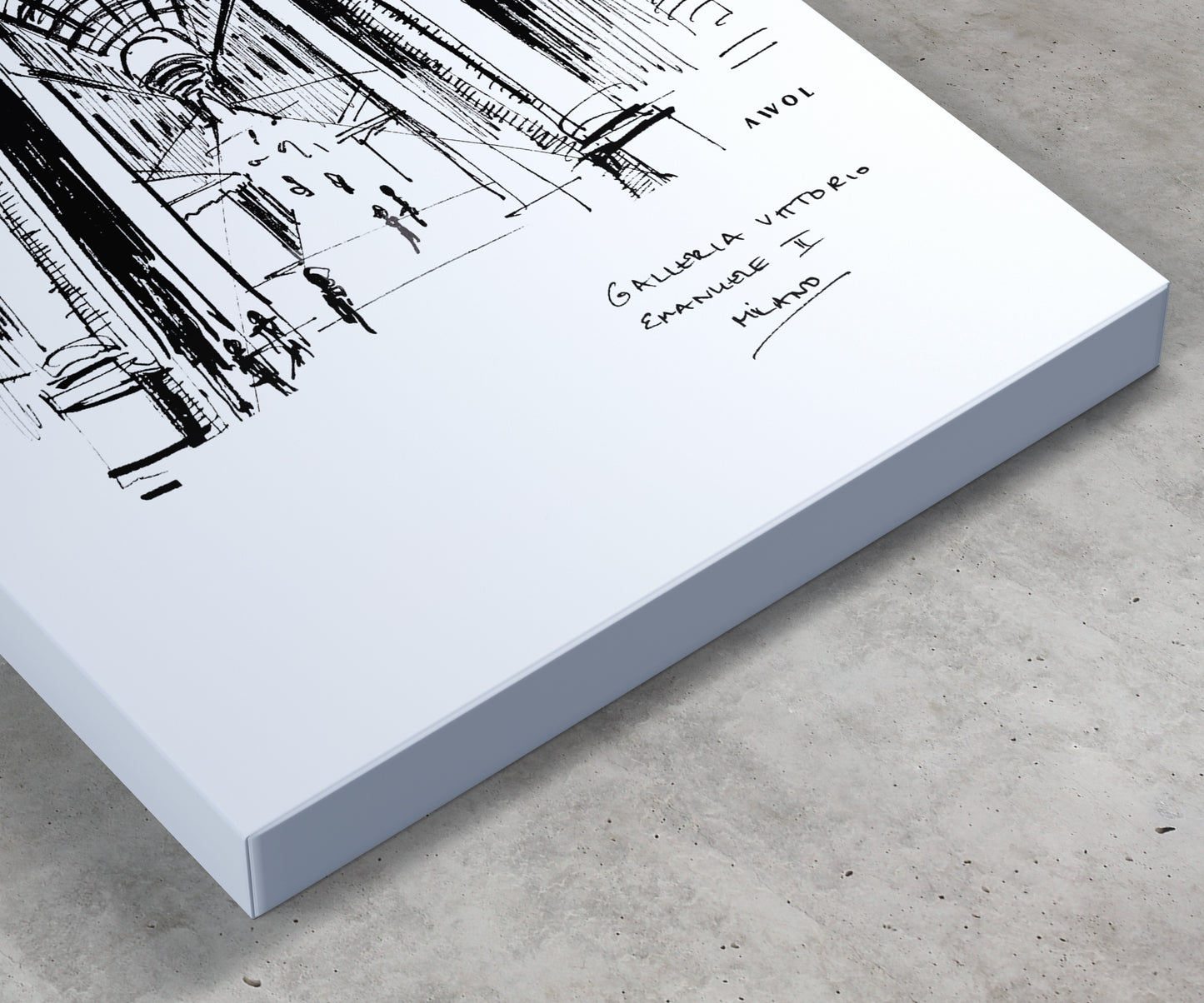 Milan City Elegance, Luxury Shopping Landmark Art: Canvas Print