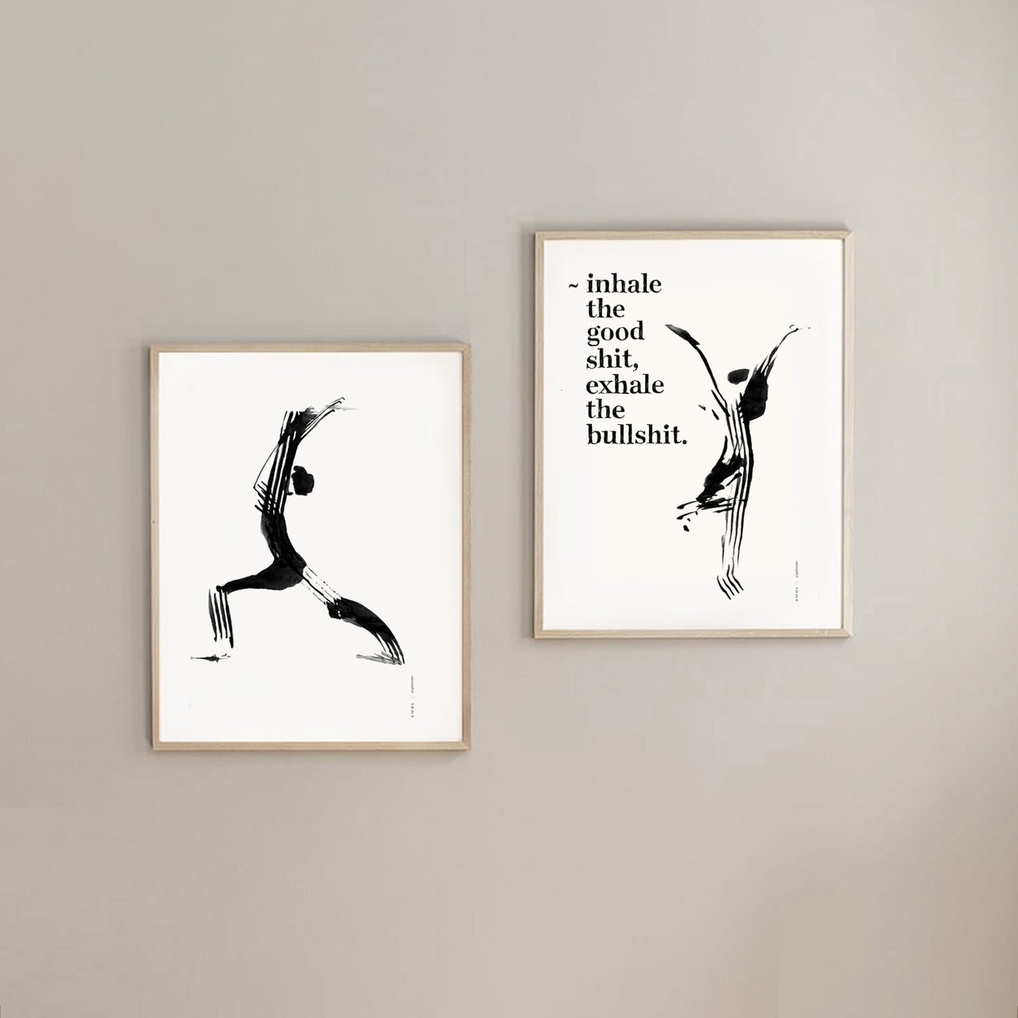 Modern Spiritual Wall Art With Quote And Yoga Pose: Art On Canvas Print
