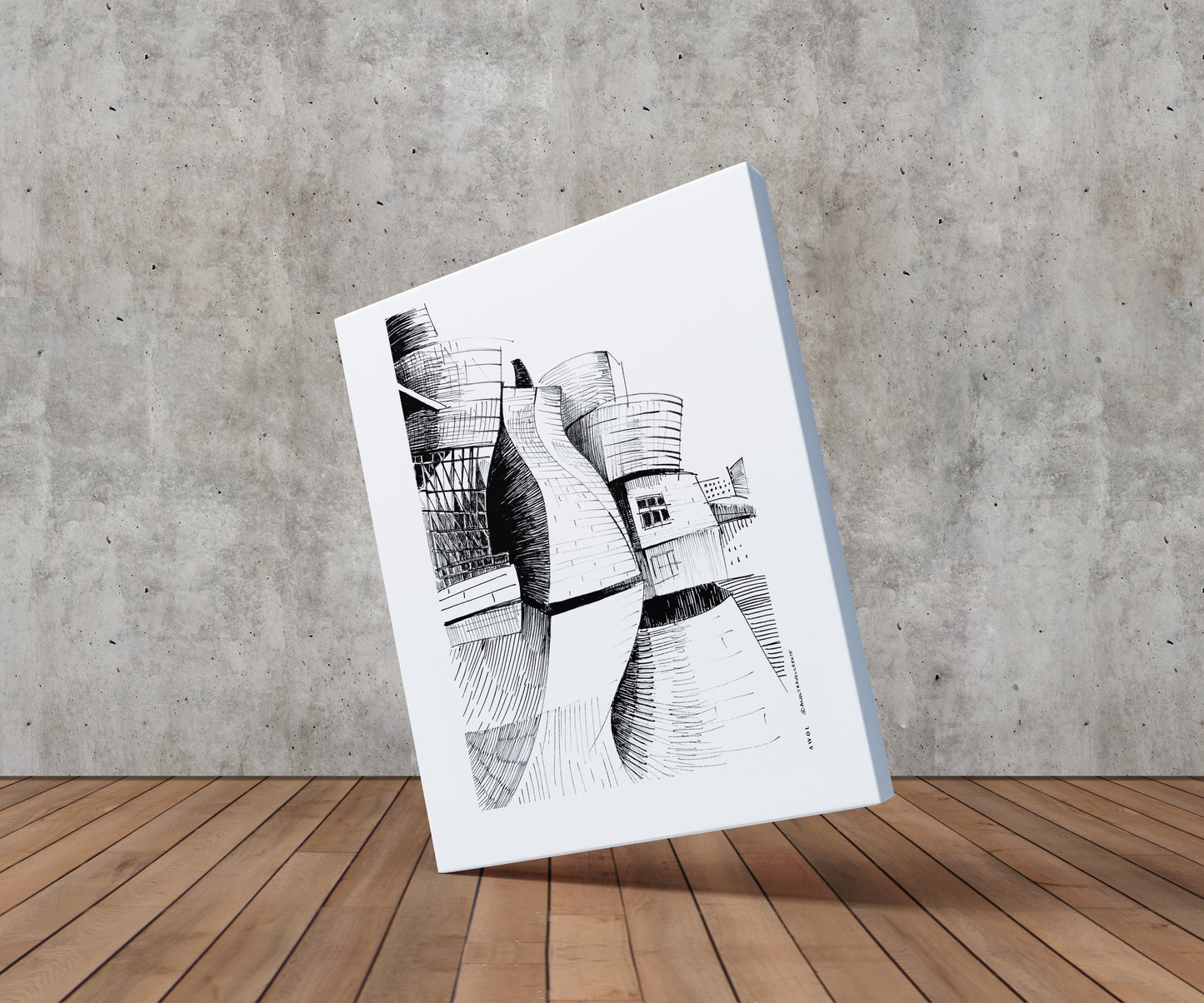 The Guggenheim Bilbao, Modern Architecture Wall Art: Canvas Print