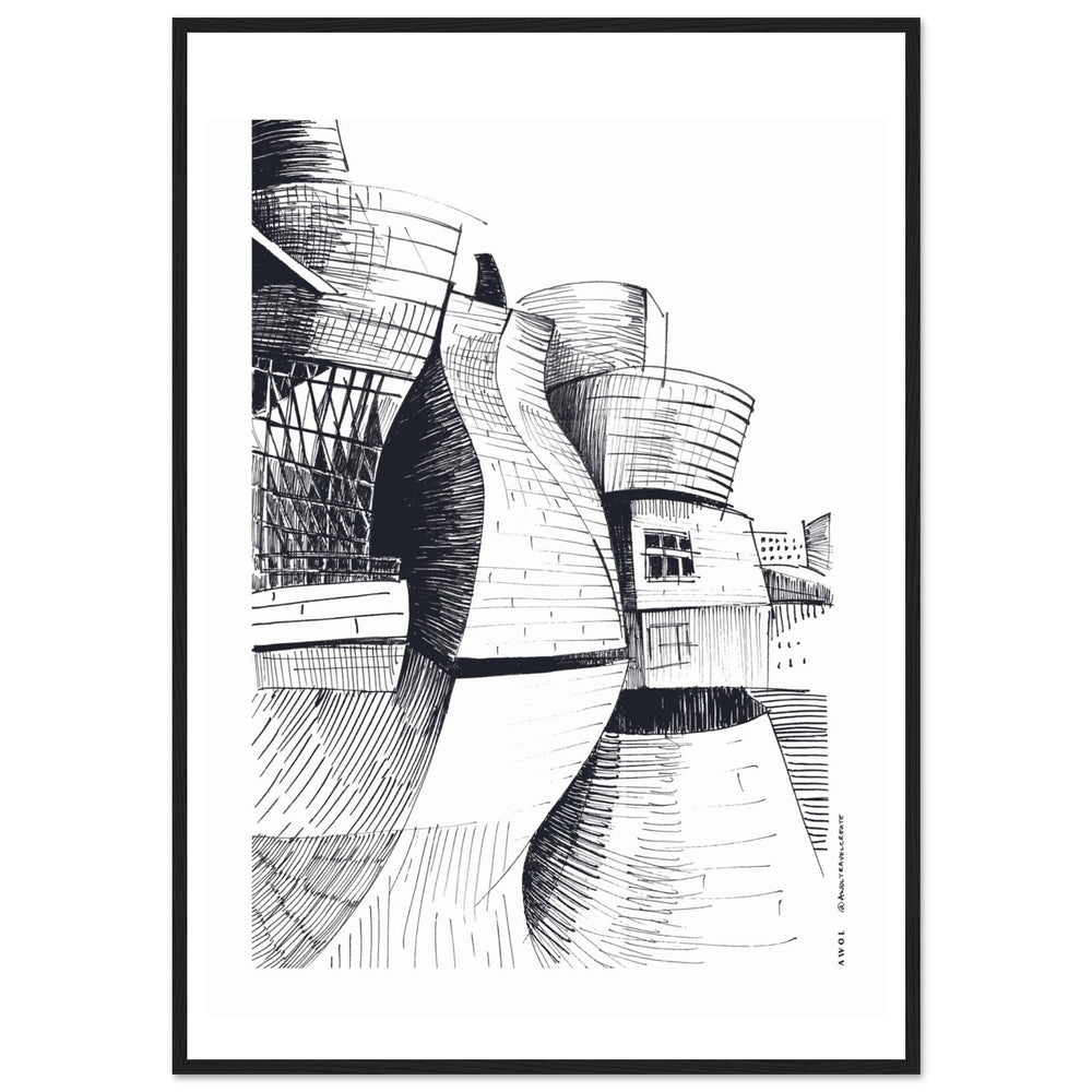 
                      
                        The Guggenheim Bilbao, Modern Architecture Masterpiece: Framed Art Print
                      
                    