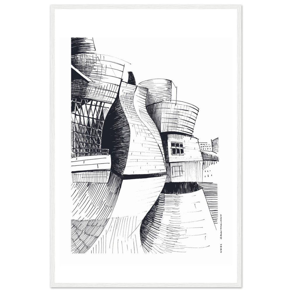 
                      
                        The Guggenheim Bilbao, Modern Architecture Masterpiece: Framed Art Print
                      
                    