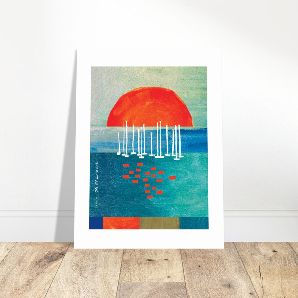 
                      
                        Sunset Wall Art With Sailboats On The Mediterranean Sea: Aluminum Print
                      
                    