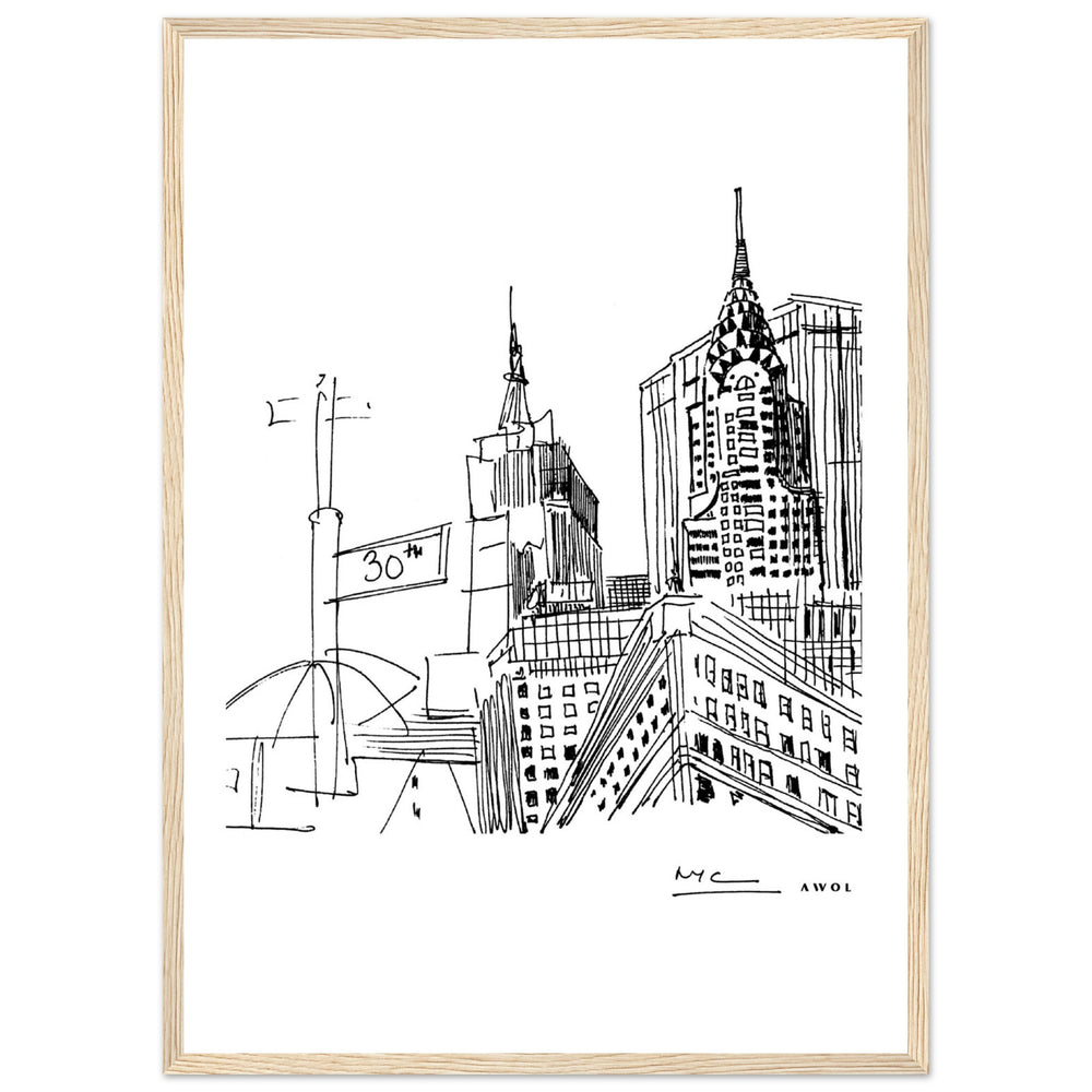 
                      
                        New York City Skyline Art, Iconic Skyscrapers: Framed Art Print
                      
                    