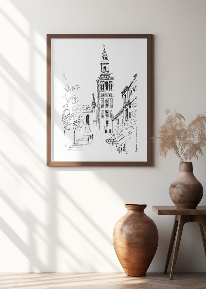 
                      
                        Seville Street Scene: La Giralda, Spain, Fine Art Poster
                      
                    