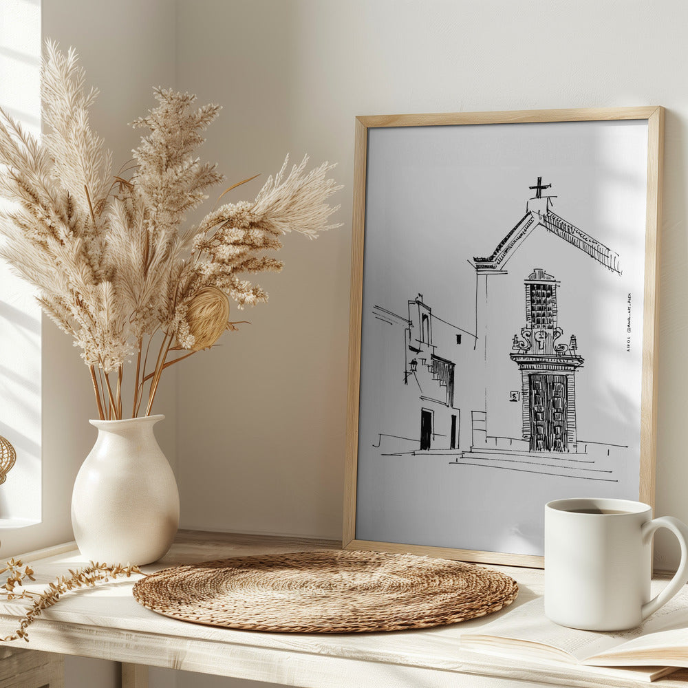 
                      
                        Town Square At Siesta Time: Portugal Framed Fine Art Print
                      
                    