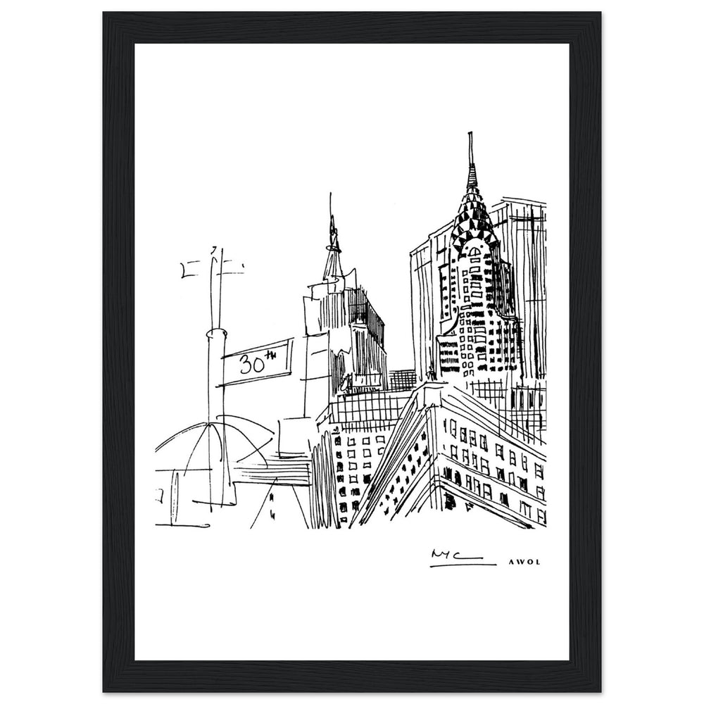 
                      
                        New York City Skyline Art, Iconic Skyscrapers: Framed Art Print
                      
                    