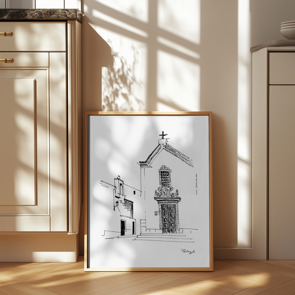 
                      
                        Town Square At Siesta Time: Portugal Framed Fine Art Print
                      
                    