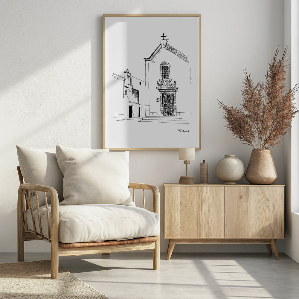 
                      
                        Town Square At Siesta Time: Portugal Framed Fine Art Print
                      
                    