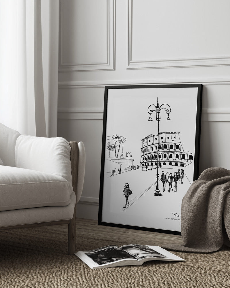 
                      
                        Black & White Rome, Italy Framed Wall Art Print
                      
                    